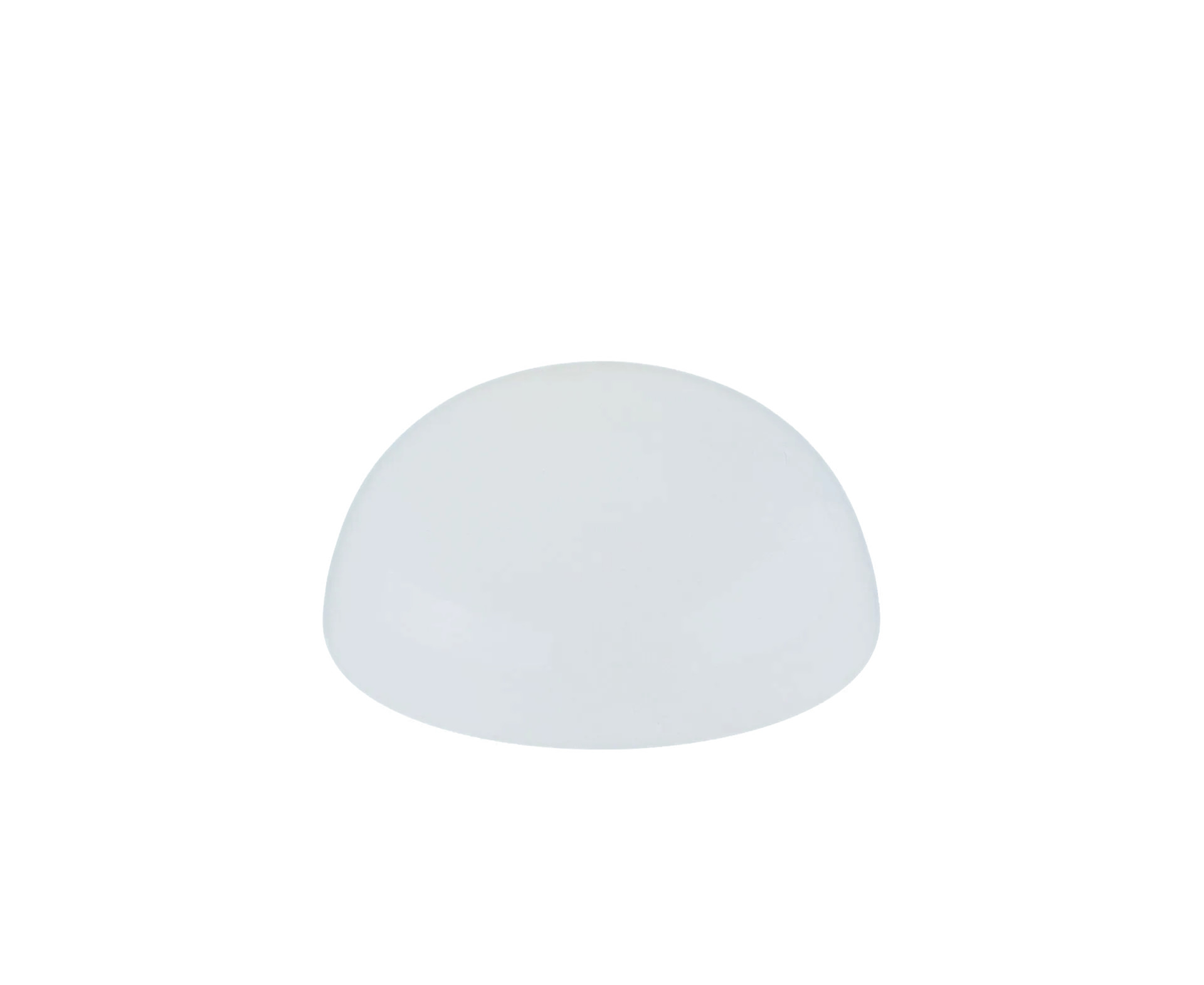 Berliner Messinglampen Glasschirm Nr. 134 Halbkugelform, Opalglas weiß glänzend