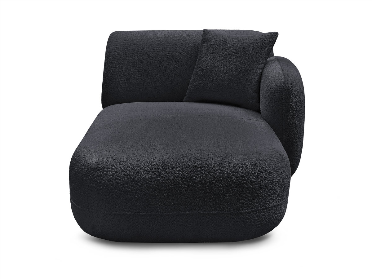 Bobochic Anda Méridienne-Modul Chenille Schwarz Ecke rechts