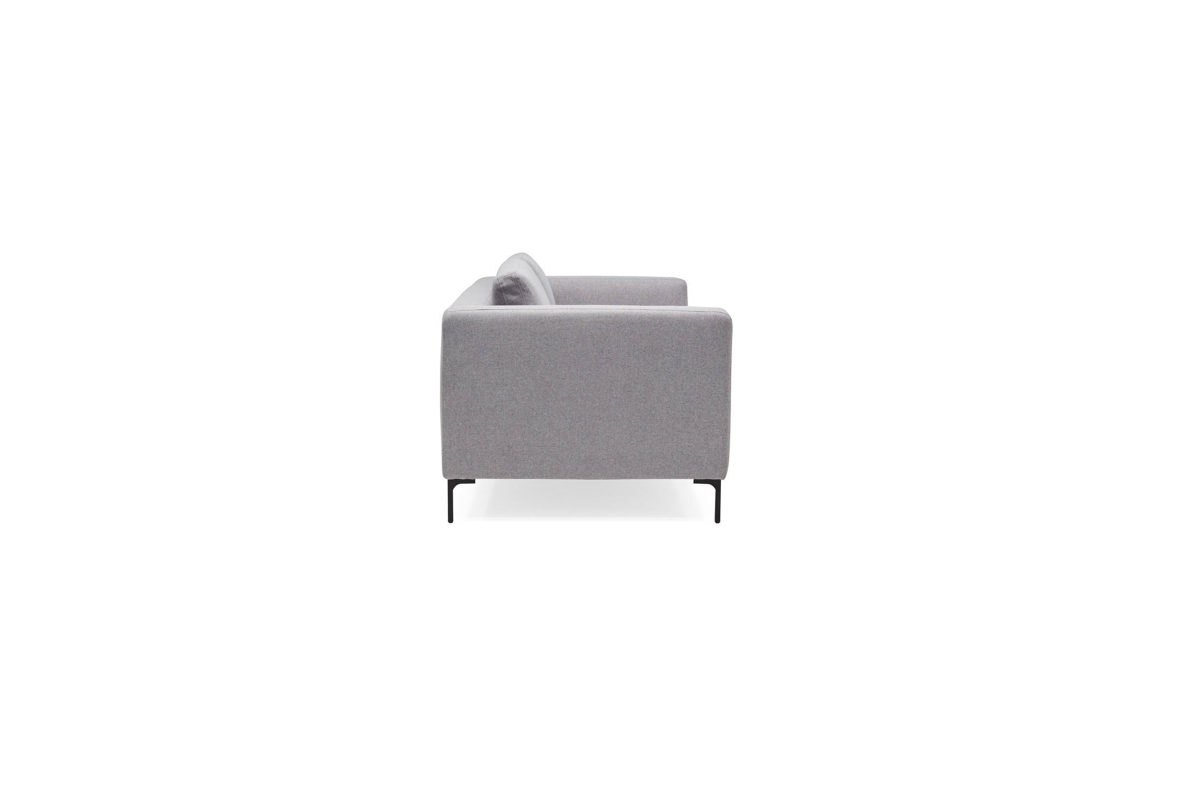 Sofa Theo 3-Sitzer Strukturierter Stoff Sama 336-Grey