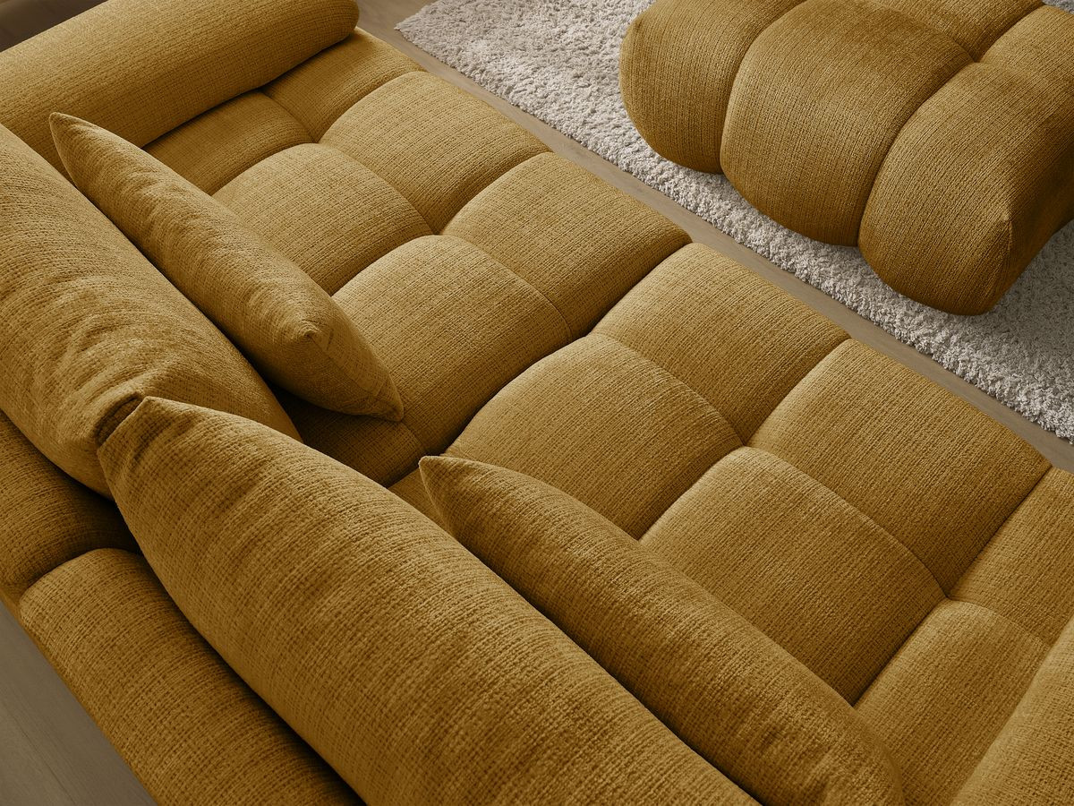 Bobochic Ivane Sofa 4-Sitzer Strukturstoff Gelb