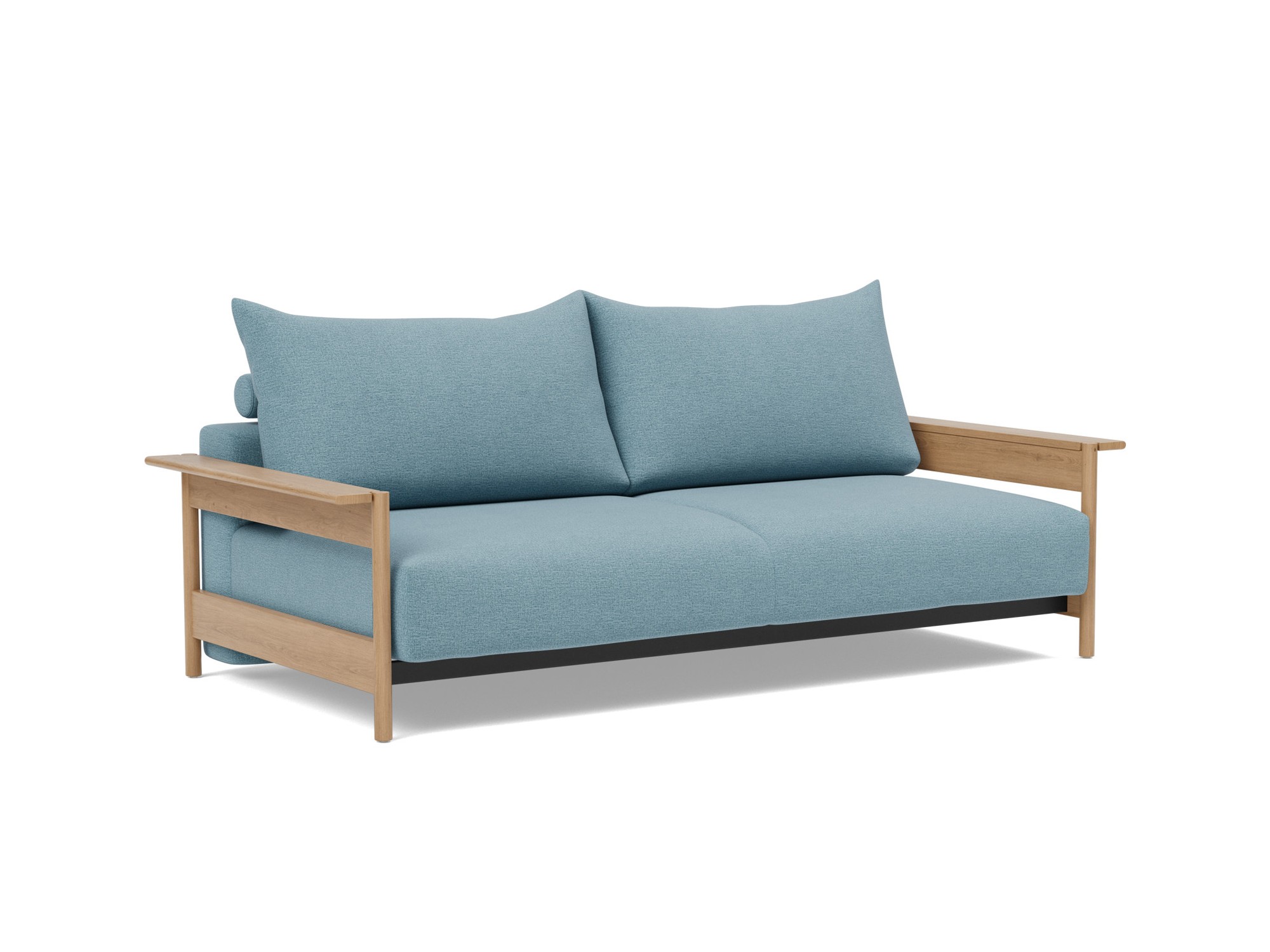 Schlafsofa Malloy Wood Flachgewebe Mixed Dance 525-Light-Blue