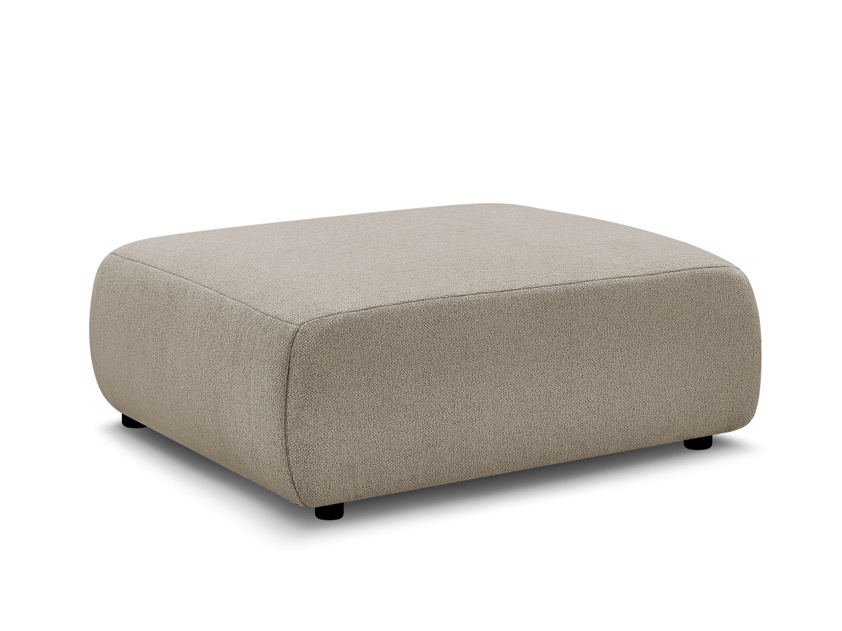 Bobochic Jana Pouf 94 × 114 cm Melange-Stoff Taupe