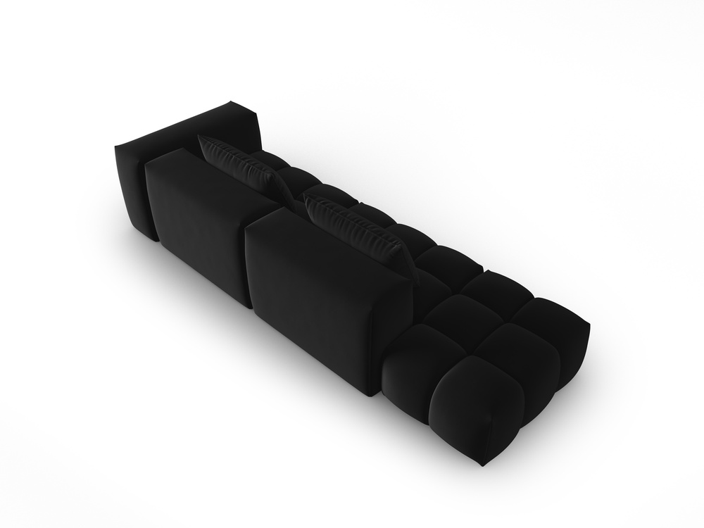 Cosmopolitan Design Sofa Verona 4-Sitzer offen Samt Casino Schwarz Links