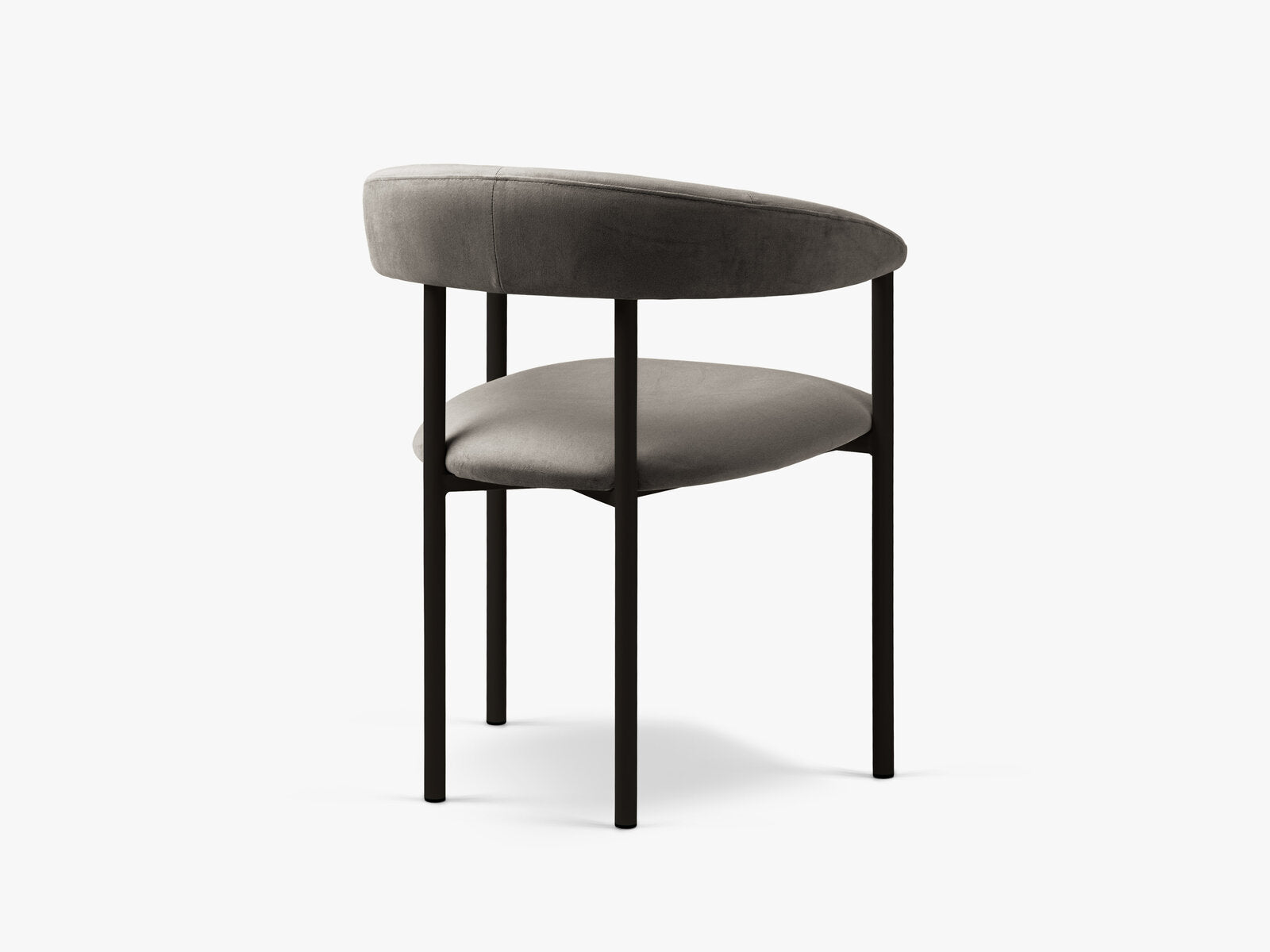 Micadoni Lea Samtiger Stuhl Samt Magic Velvet Dunkelgrau Black