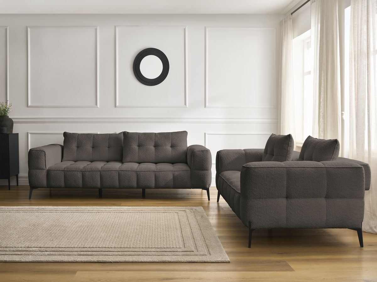 Bobochic Anis Sofa 5-Sitzer Bouclé-Stoff Braun