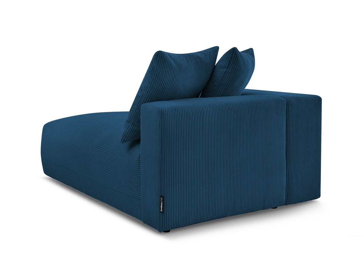 Bobochic Voltaire Méridienne-Modul Cordsamt Dunkelblau Ecke links