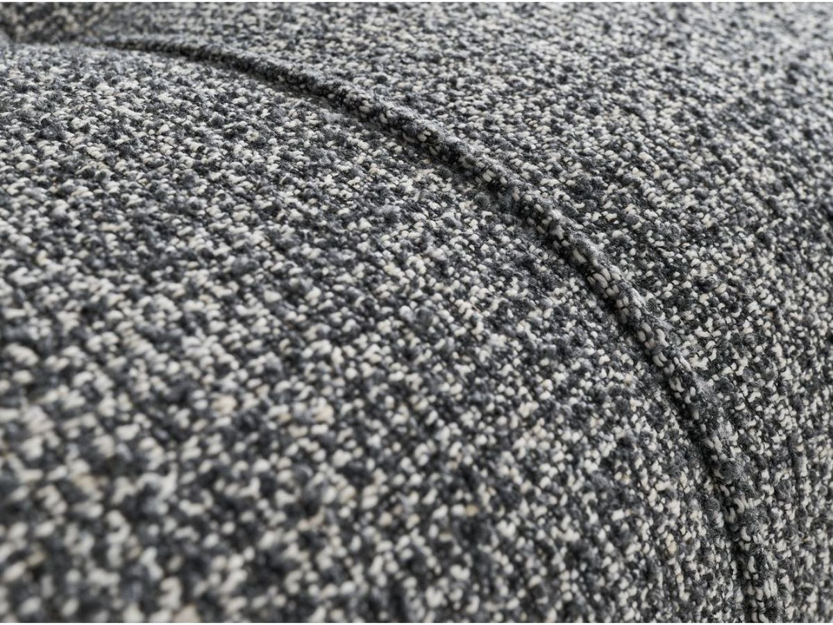 Bobochic Arsene Ecksofa mit Schlaffunktion und Bettkasten 277 × 200 cm Melange-Stoff Dunkelgrau Ecke links