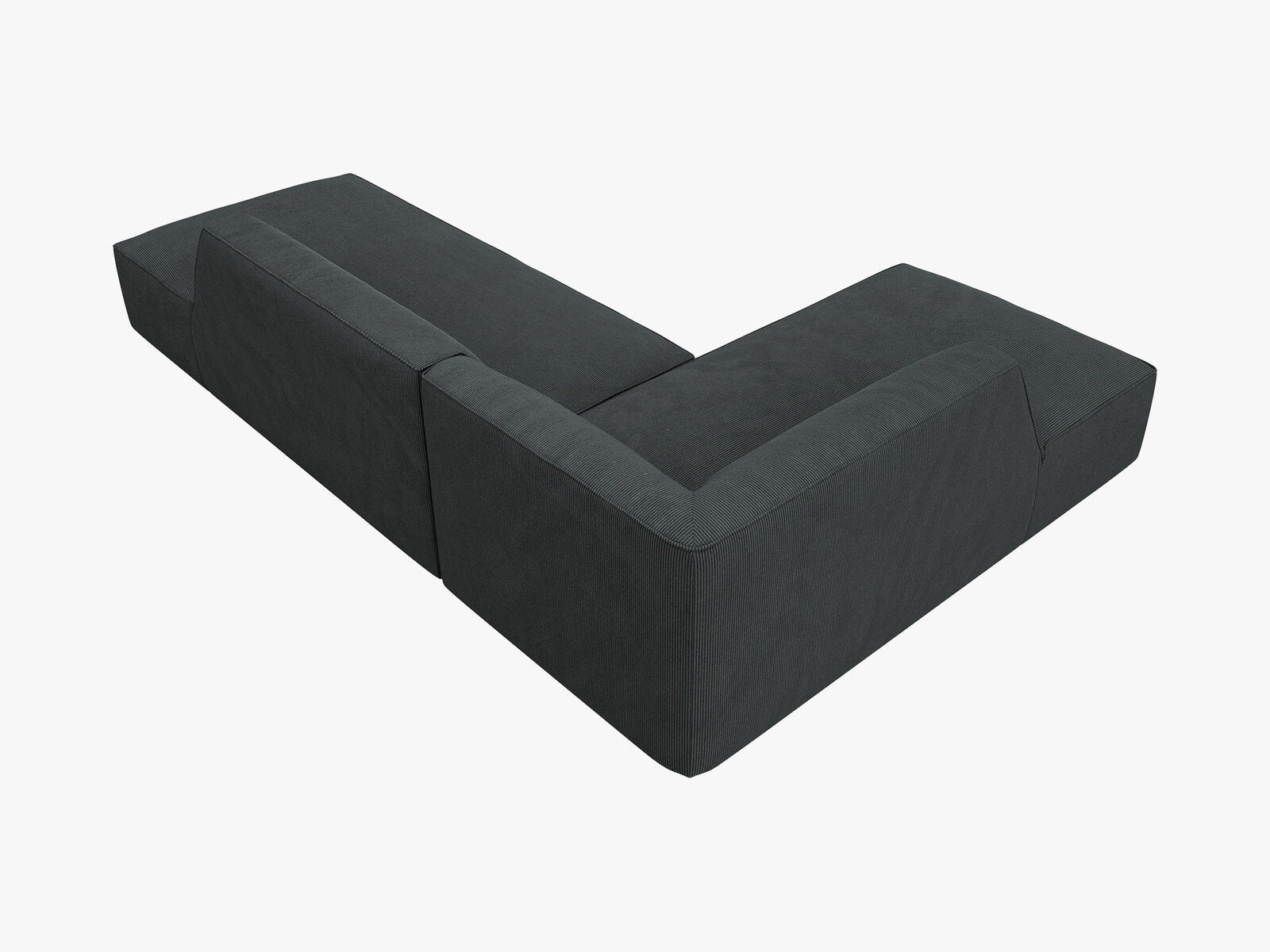 Micadoni Ecksofa Ruby 4-Sitzer Links Kord Scala Schwarz