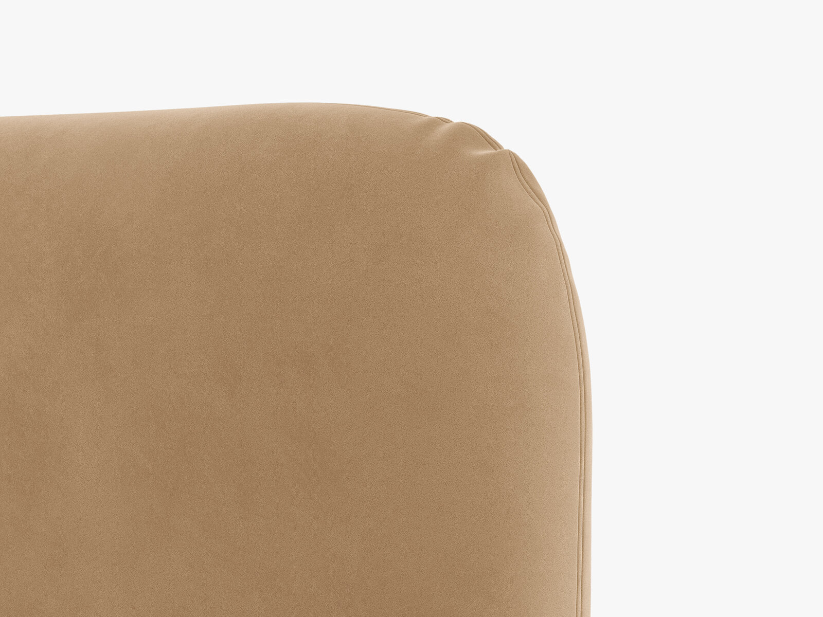 Micadoni Vera Bett mit Kopfteil Samt Casino Mandelbeige 140x200
