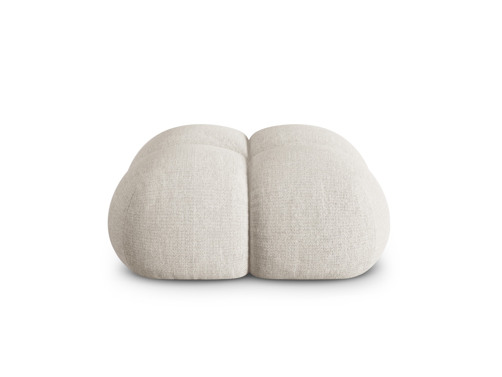 Cosmopolitan Design Pouf Loretto Strukturierter Stoff Sorella Beige