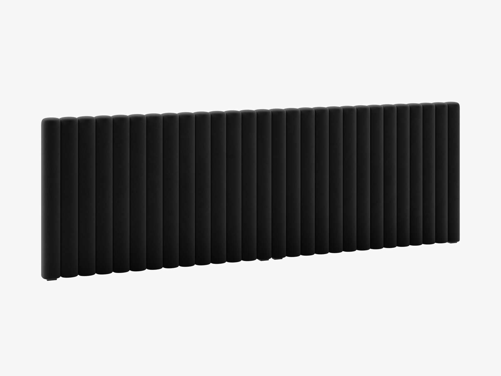 Micadoni Mistero Polster-Kopfteil Samt Paris Schwarz 280x95