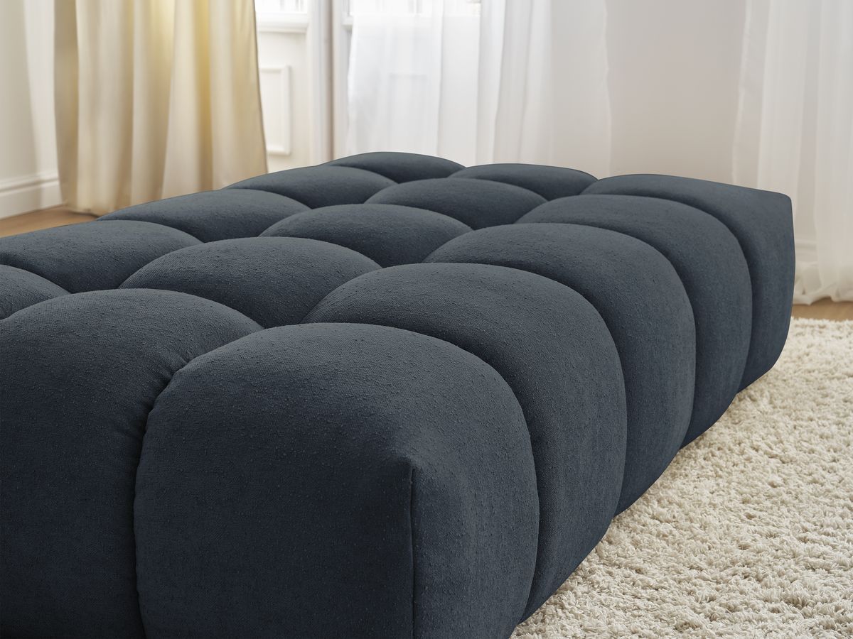 Bobochic Everest Pouf 166 × 100 cm Strukturstoff Dunkelblau