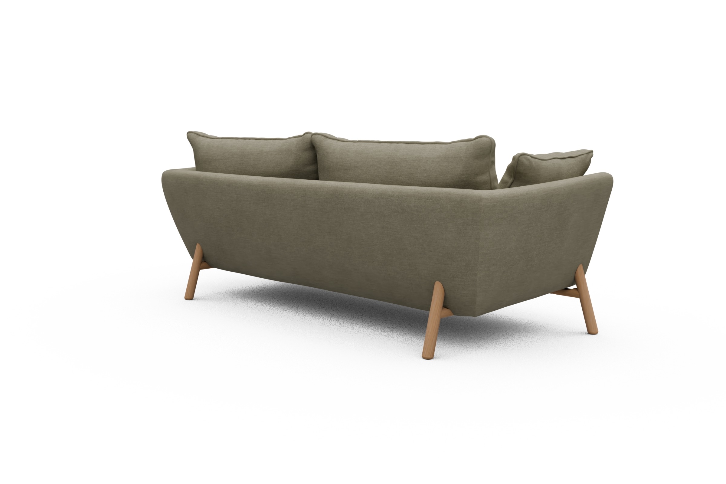 Sofa Emil PREMIUM 3-Sitzer Beinfarbe Eiche Natur Vivus-Dusty-Sand