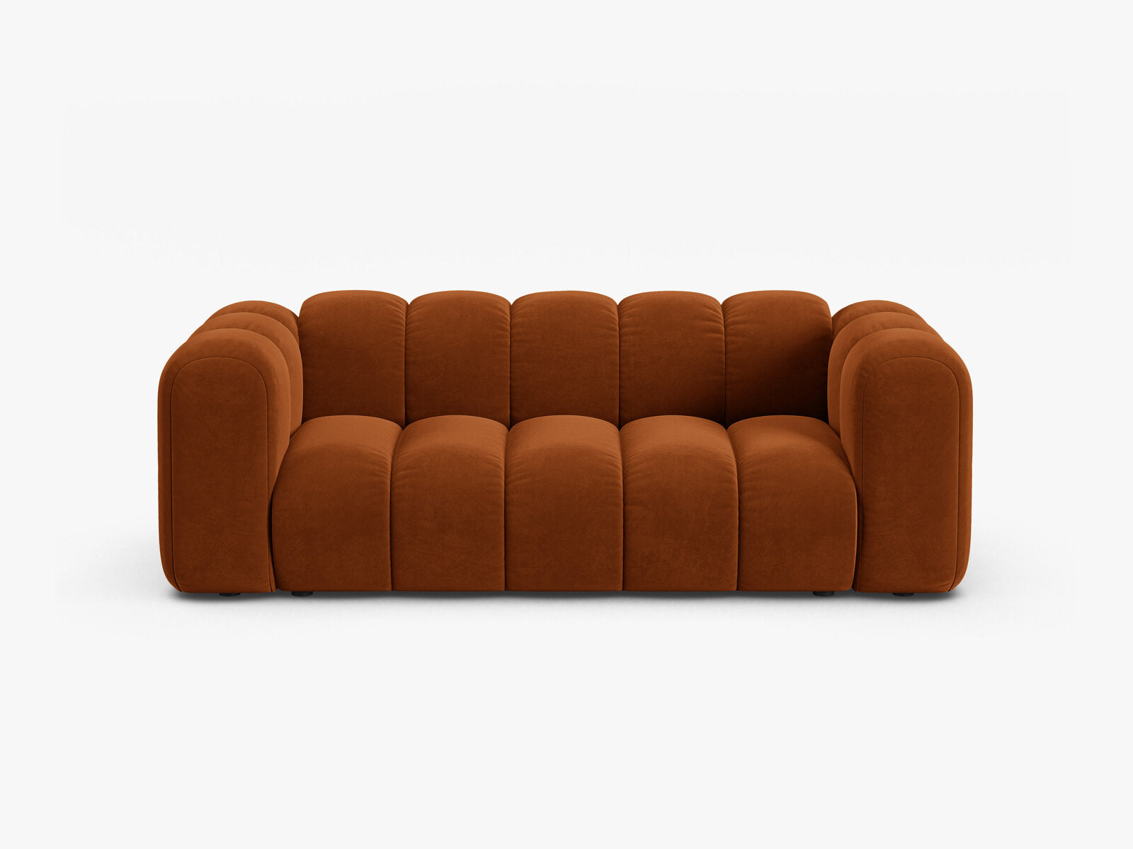 Micadoni Sofa Lupine 2-Sitzer Samt Salvador Terrakotta