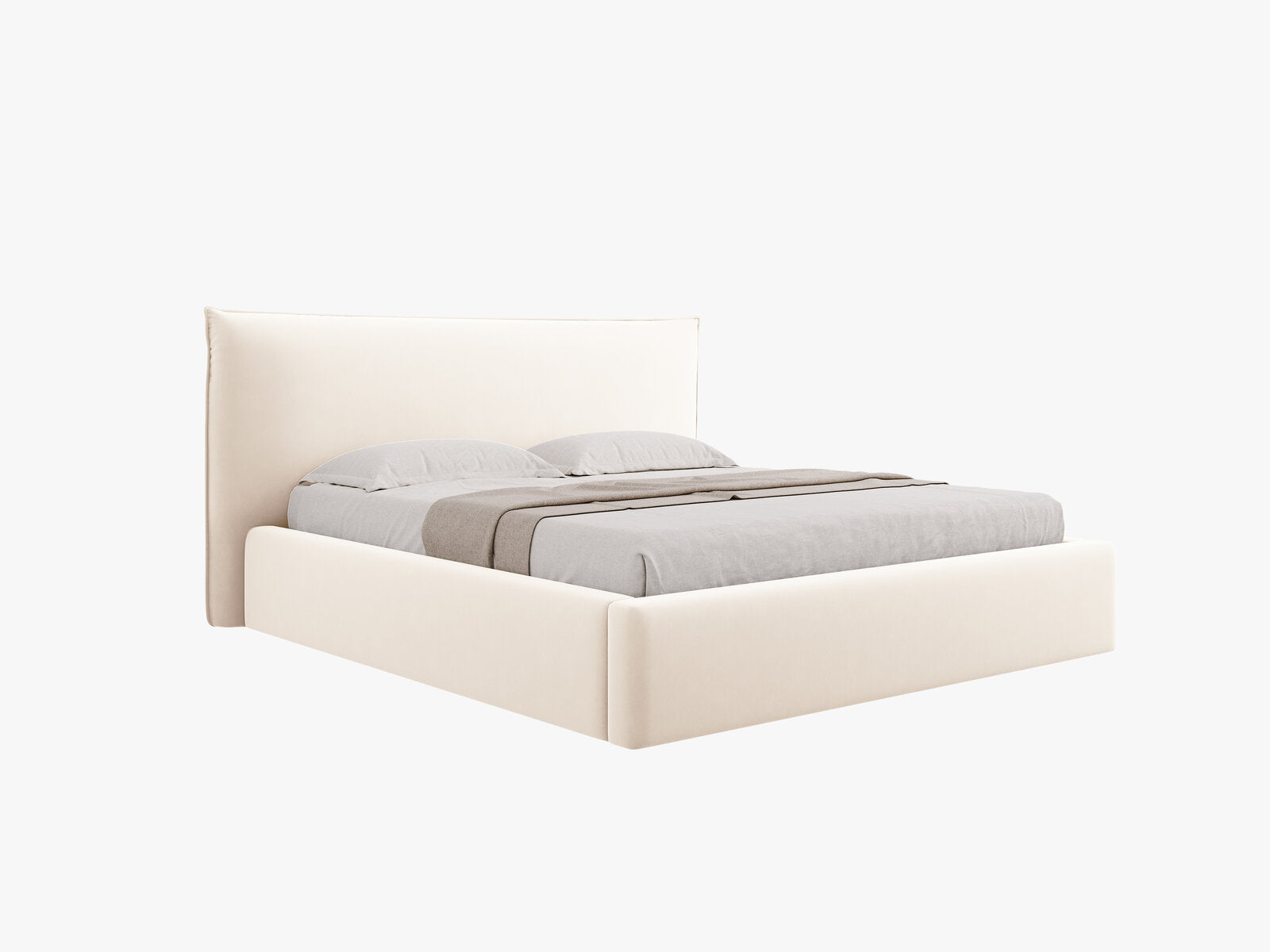 Micadoni Bett Kaelle Samt Bluvel Helles Beige