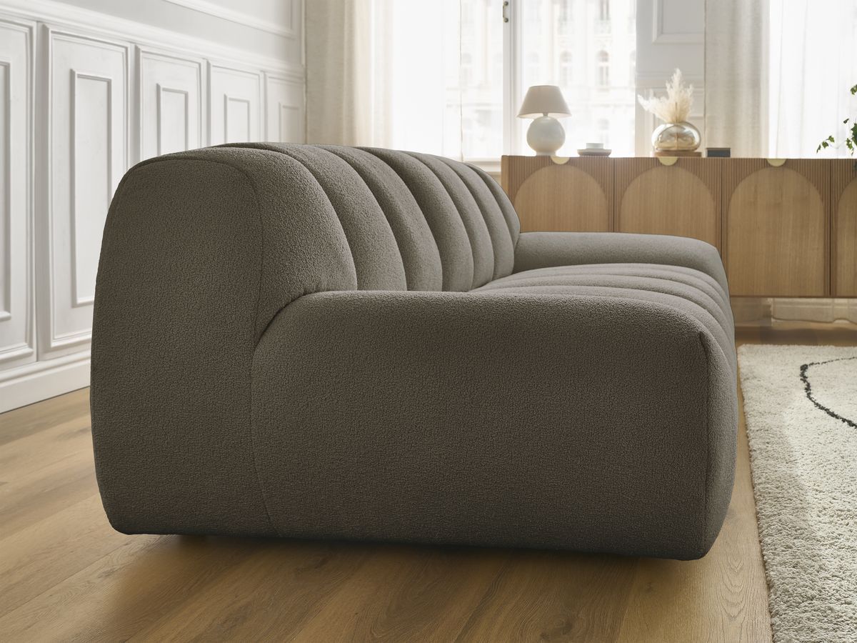 Bobochic Hayden Sofa 2-Sitzer Bouclé-Stoff Braun