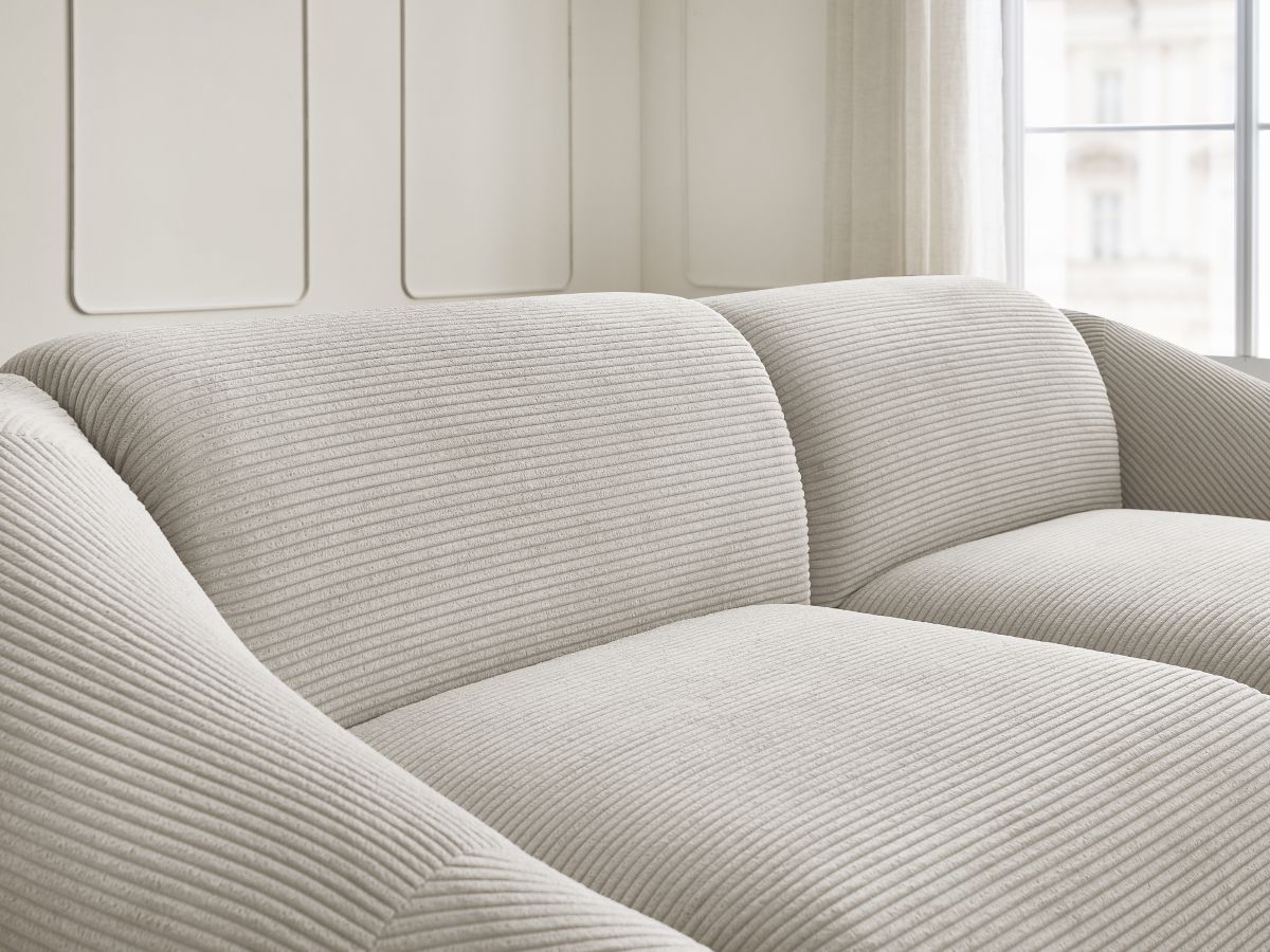 Bobochic Tina Sofa 3-Sitzer Cordsamt Beige