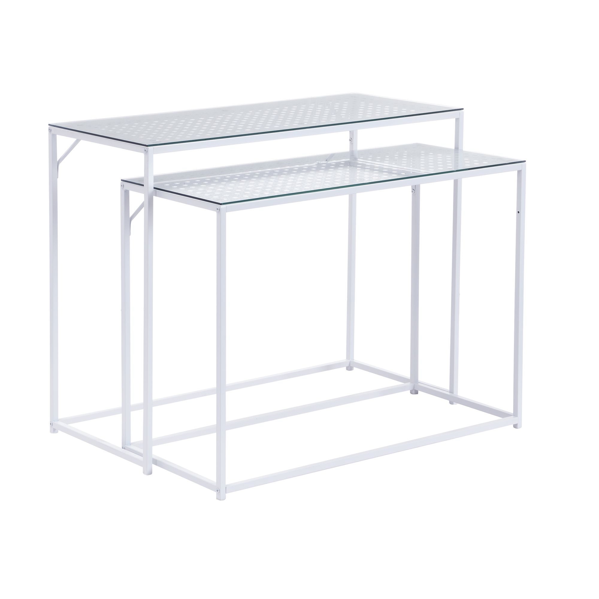 Konsolentisch Naerbo Glas Weiß 100 × 40 × 77 cm