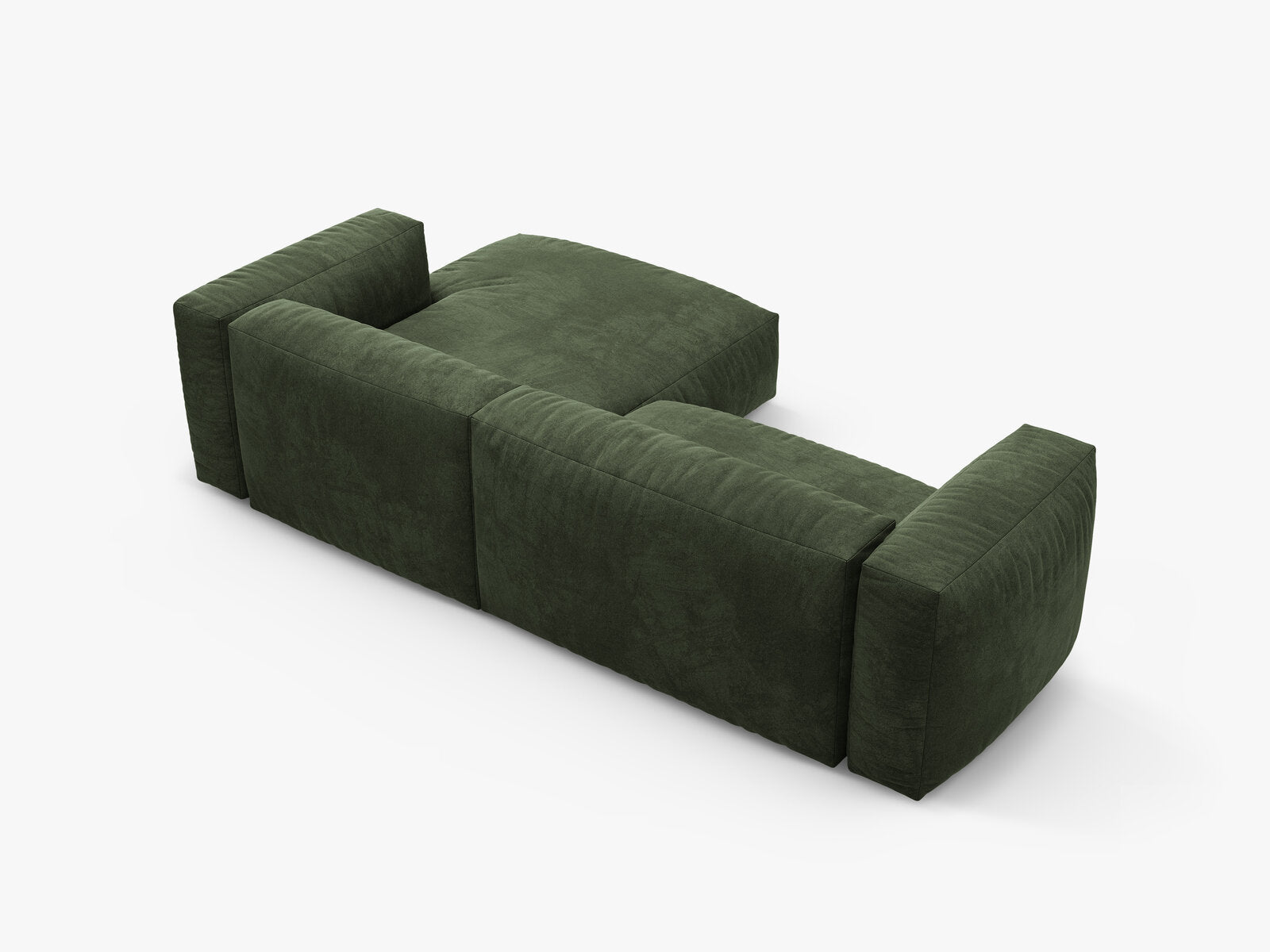 Micadoni Martina Ecksofa 4-Sitzer mit Schlaffunktion Rechts Samt Vogue Grün