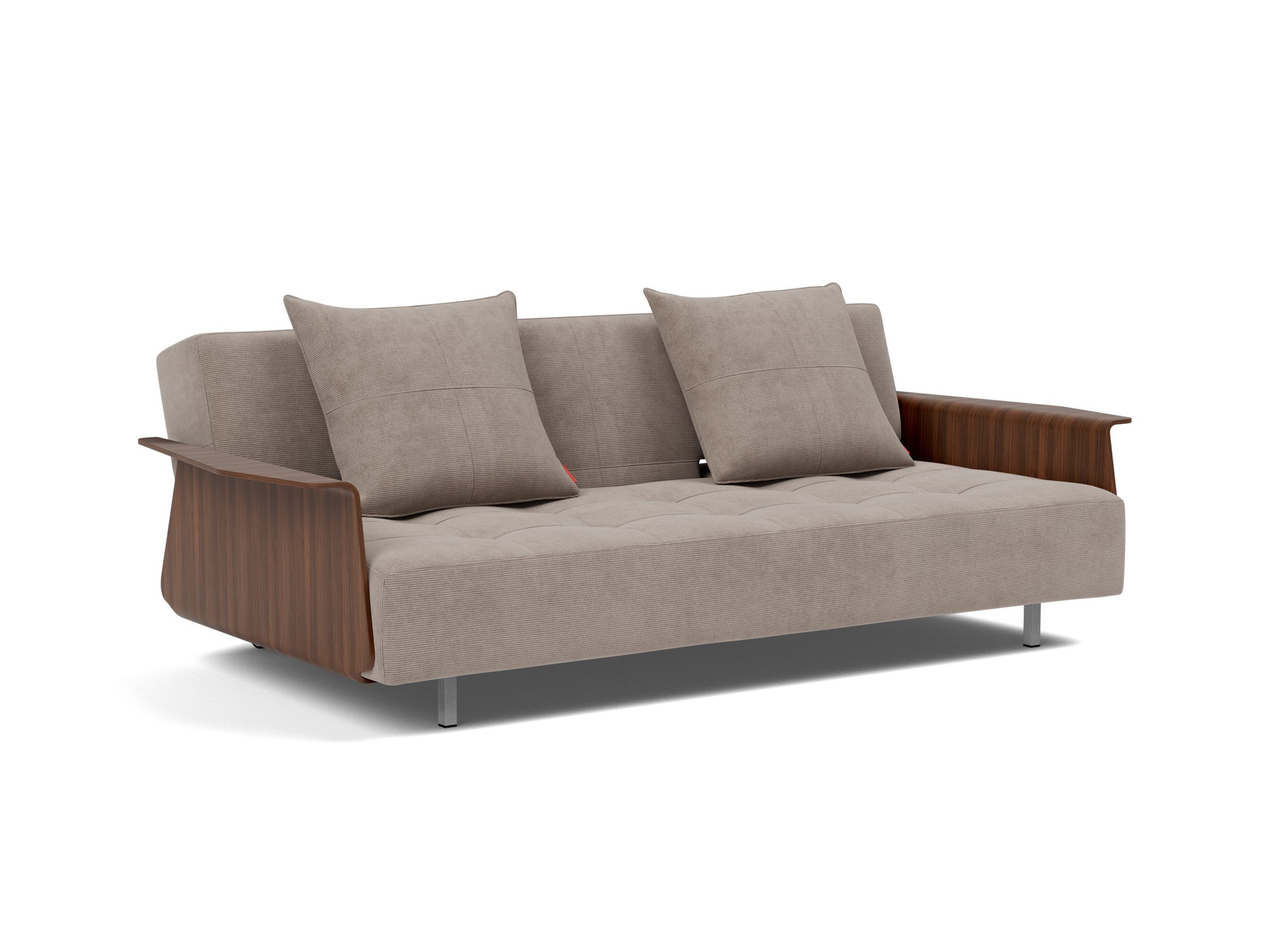 Schlafsofa Long Horn D.E.L. mit Armlehnen Kord Cordufine 318-Beige