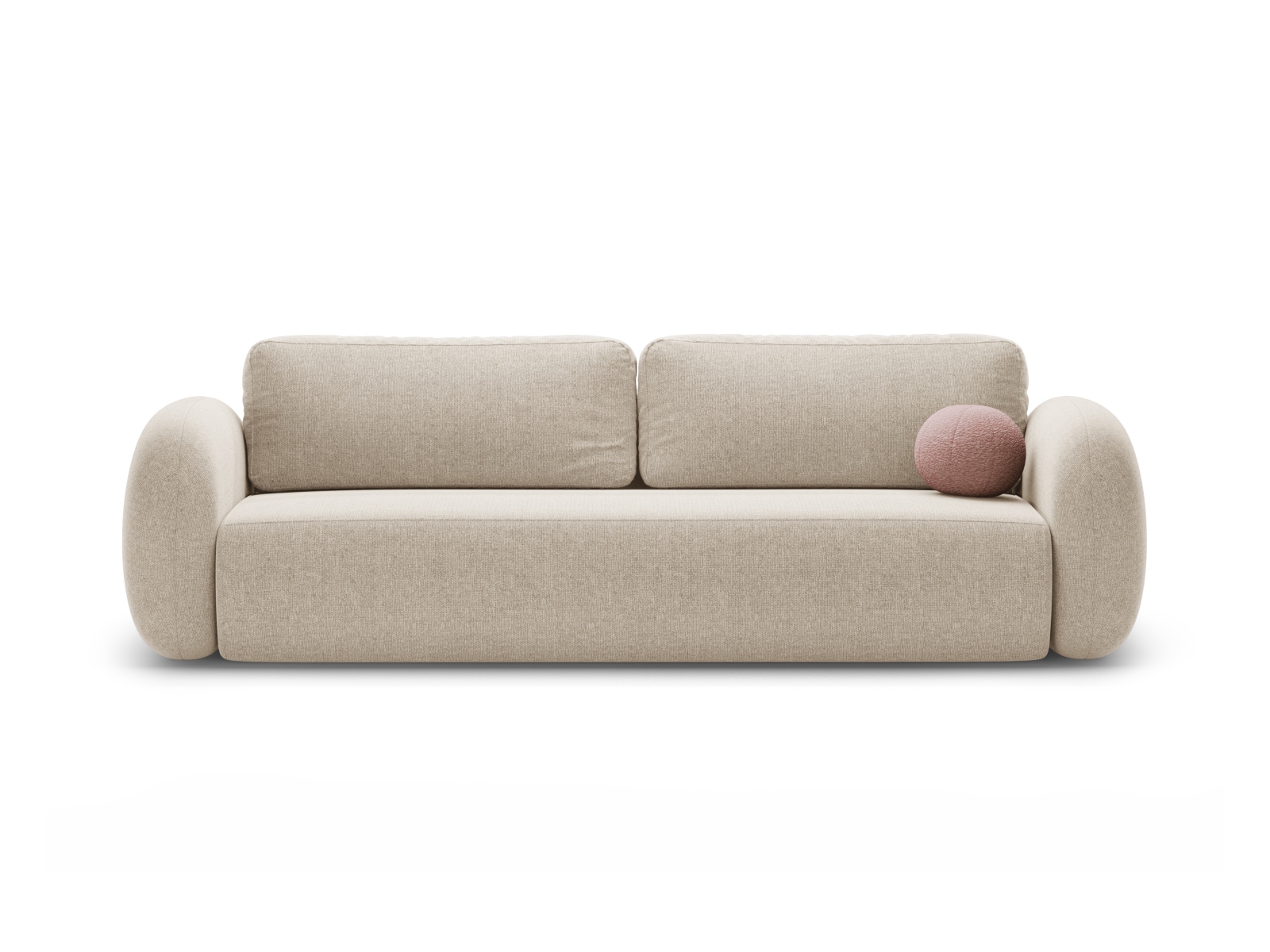Cosmopolitan Design Schlafsofa Tonale 3-Sitzer mit Bettkasten Chenille Eden Dunkelbeige