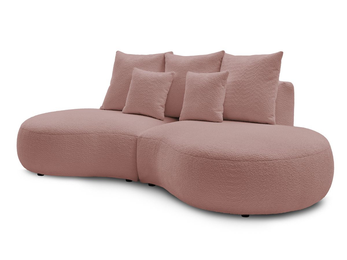 Bobochic Saint-germain Sofa 3-Sitzer Bouclé-Stoff Rosa