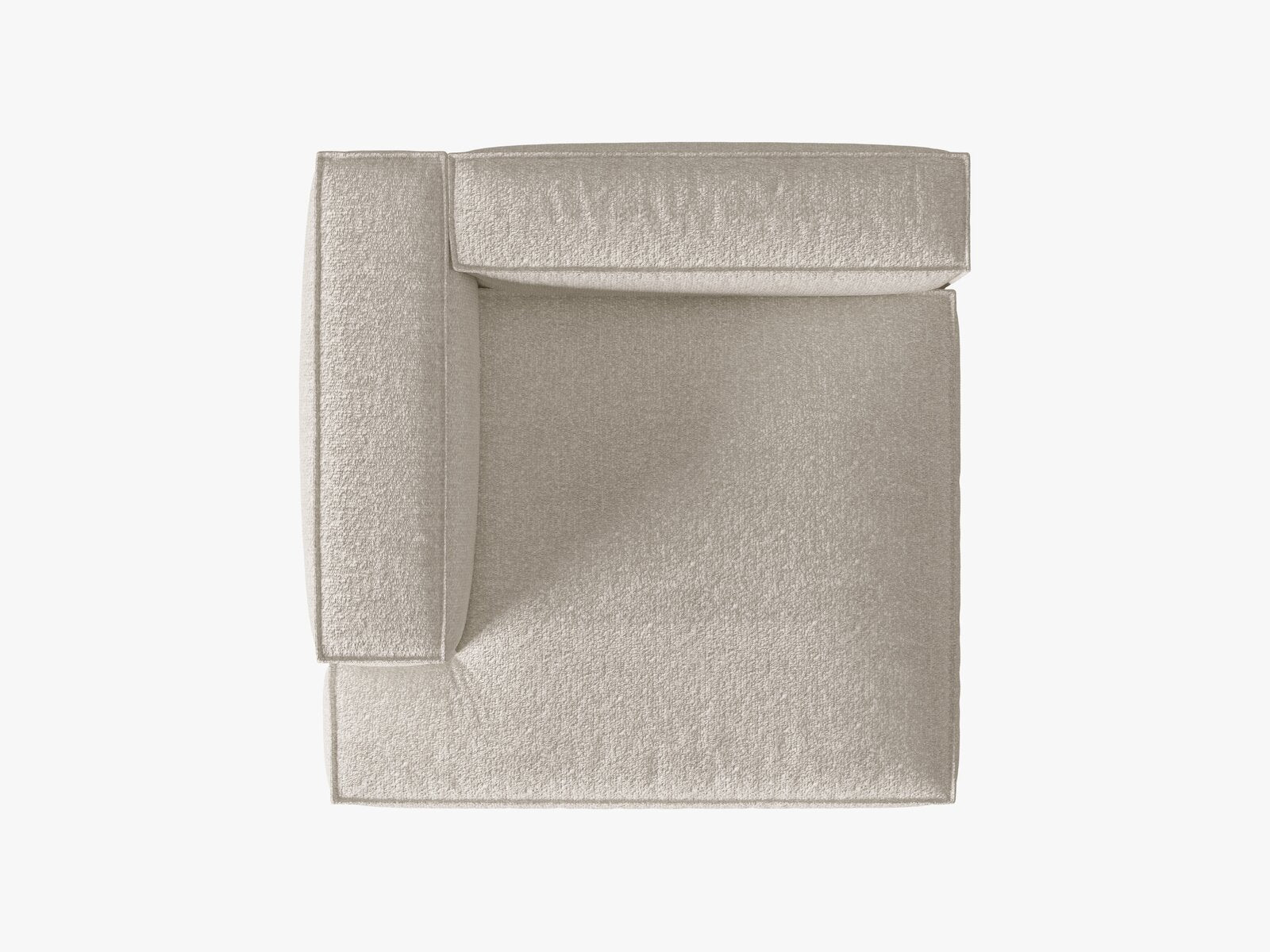 Micadoni Recamiere Nuria Groß 1-Sitzer Links Boucle Beige