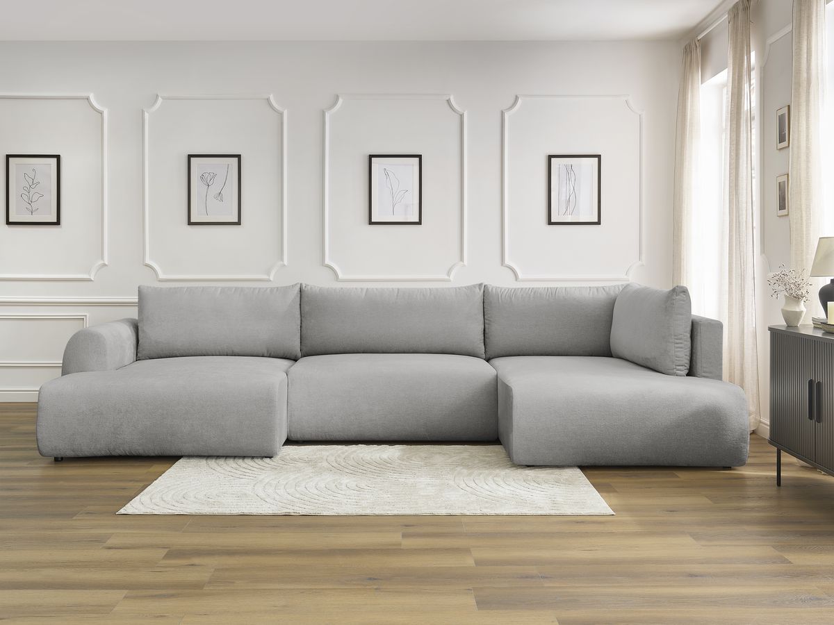 Bobochic Lucien Wohnlandschaft Stoff Hellgrau Ecke links
