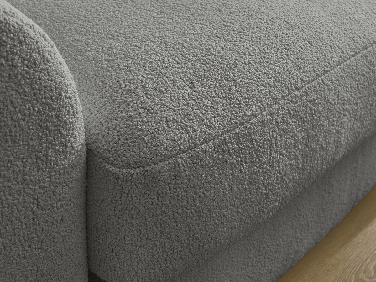 Bobochic Leonore Ecksofa Bouclé-Stoff Dunkelgrau Ecke rechts