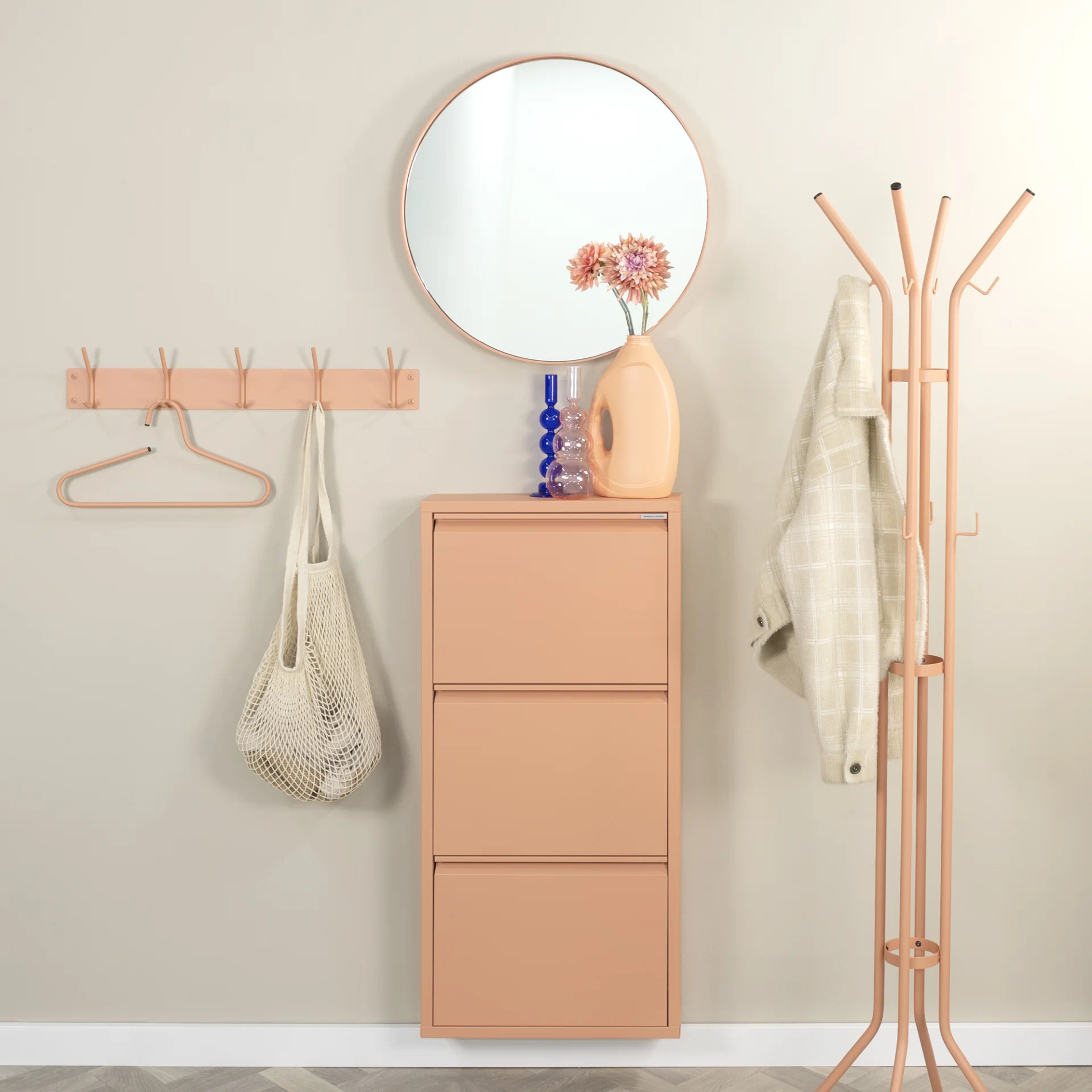 Spinder Design Fusion 5 Wandgarderobe Clay Terra