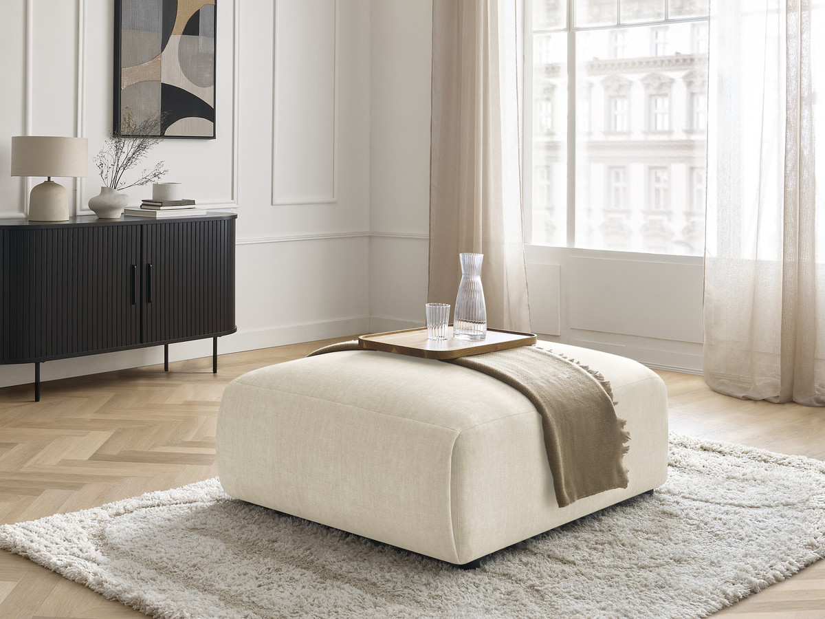 Bobochic Jana Pouf 94 × 114 cm Samt Beige