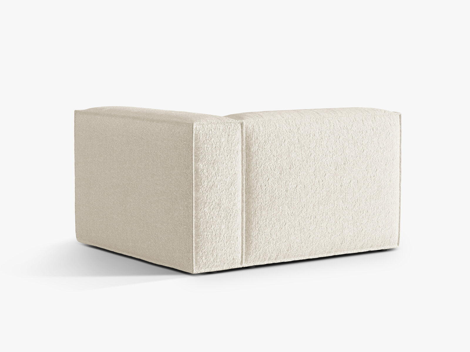 Micadoni Eckmodul Groß Nuria 1-Sitzer Rechts Boucle Elfenbein