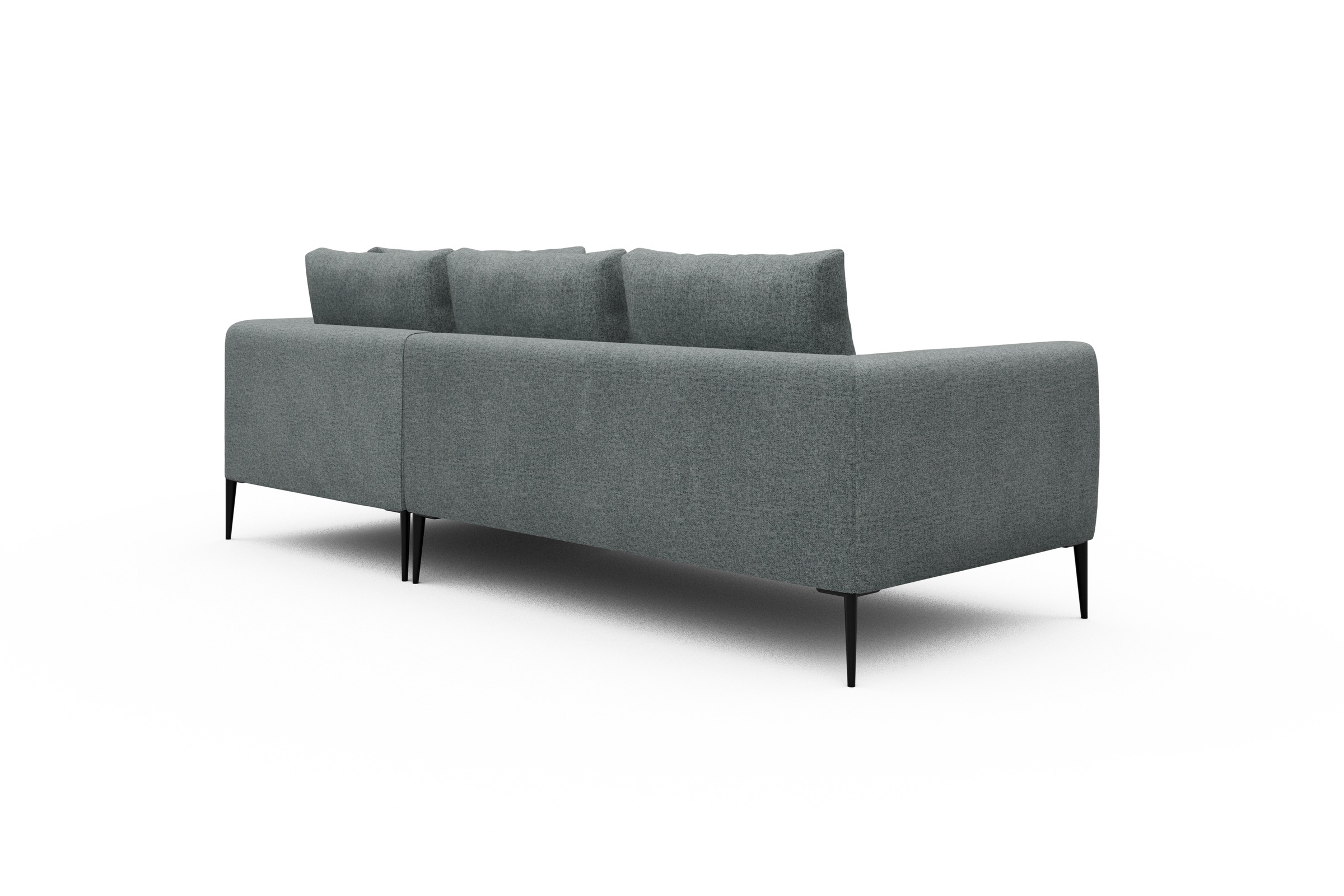 Ecksofa Paul Relax-Ecke rechts mit 2-Sitzer Casone-Light-Mixed-Green