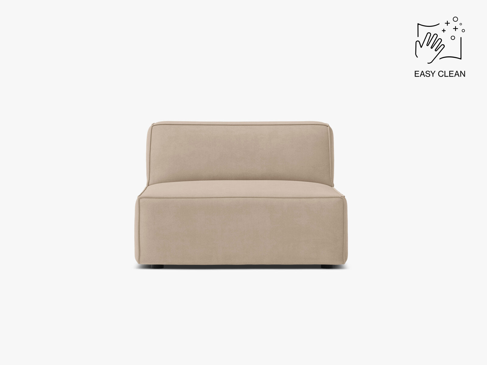 Micadoni Jodie Sofamodul armlos Samt Venus Beige