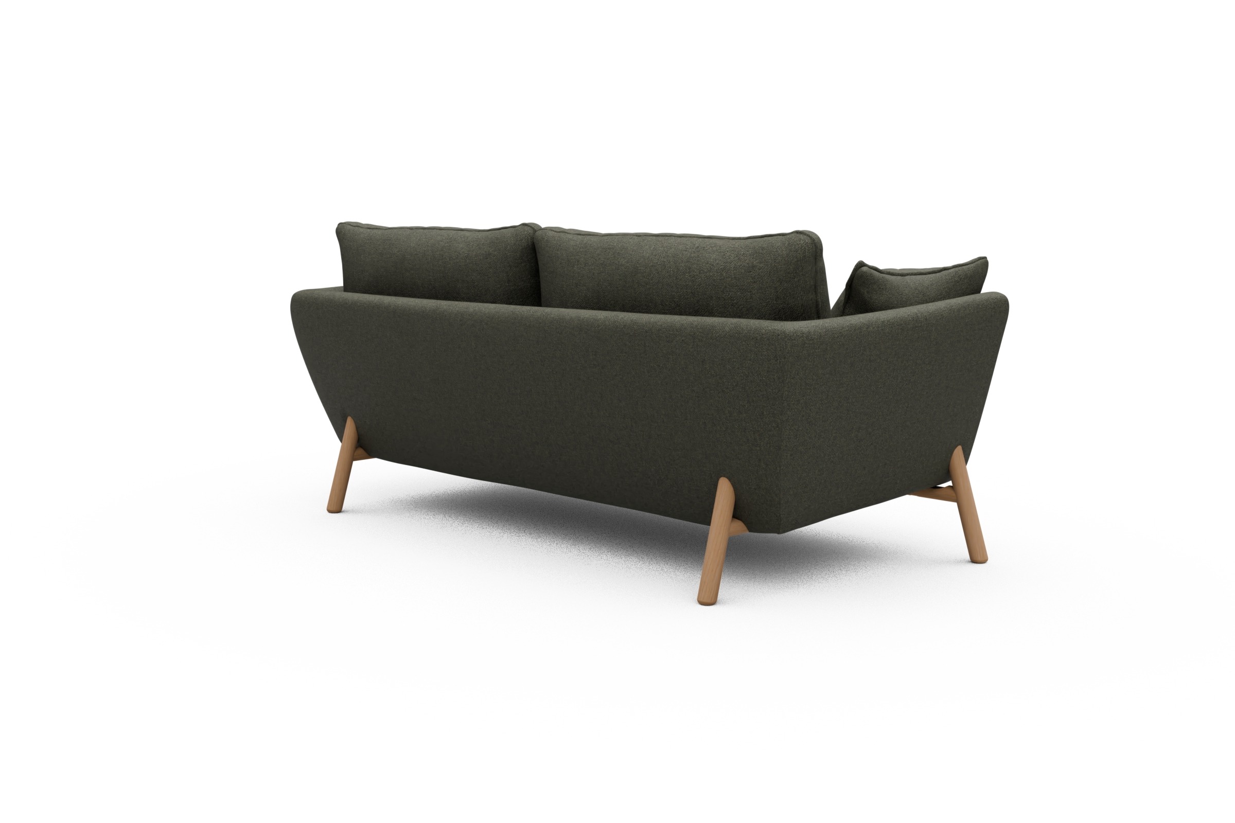 Sofa Emil 2-Sitzer Beinfarbe Eiche Natur Sama-Winter-Moss