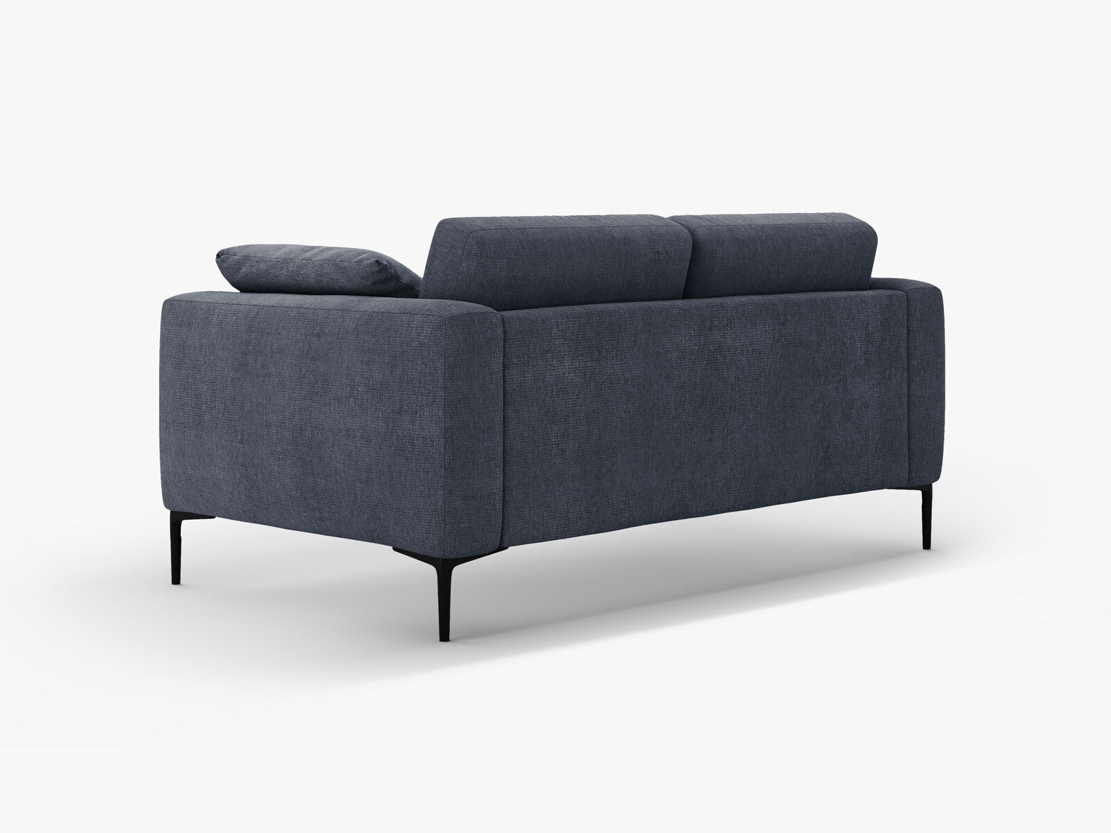 Micadoni Sofa Bemy 2-Sitzer Strukturierter Stoff Dunkelblau