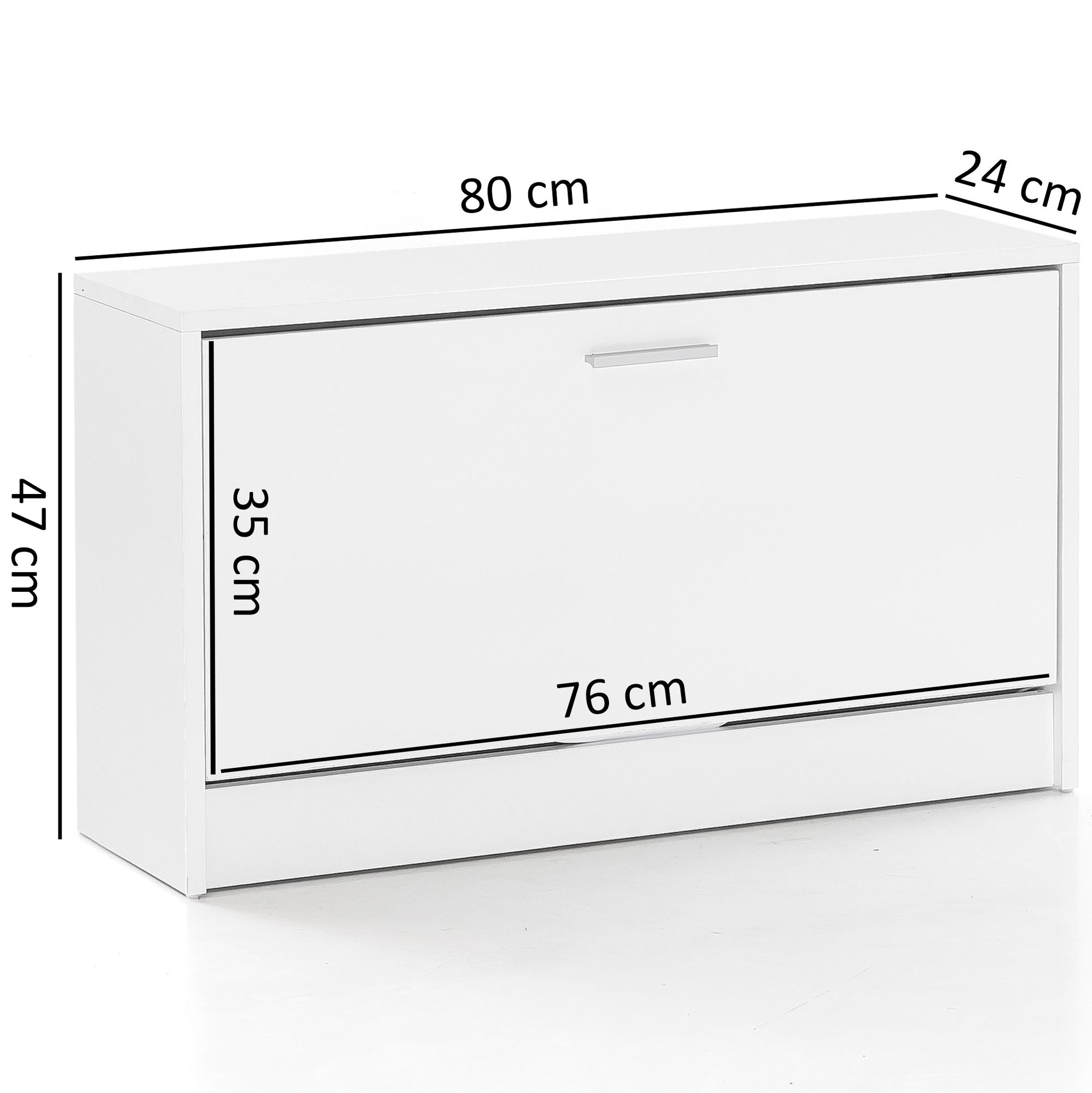 Schuhbank Notero Weiß 80 × 24 × 47 cm