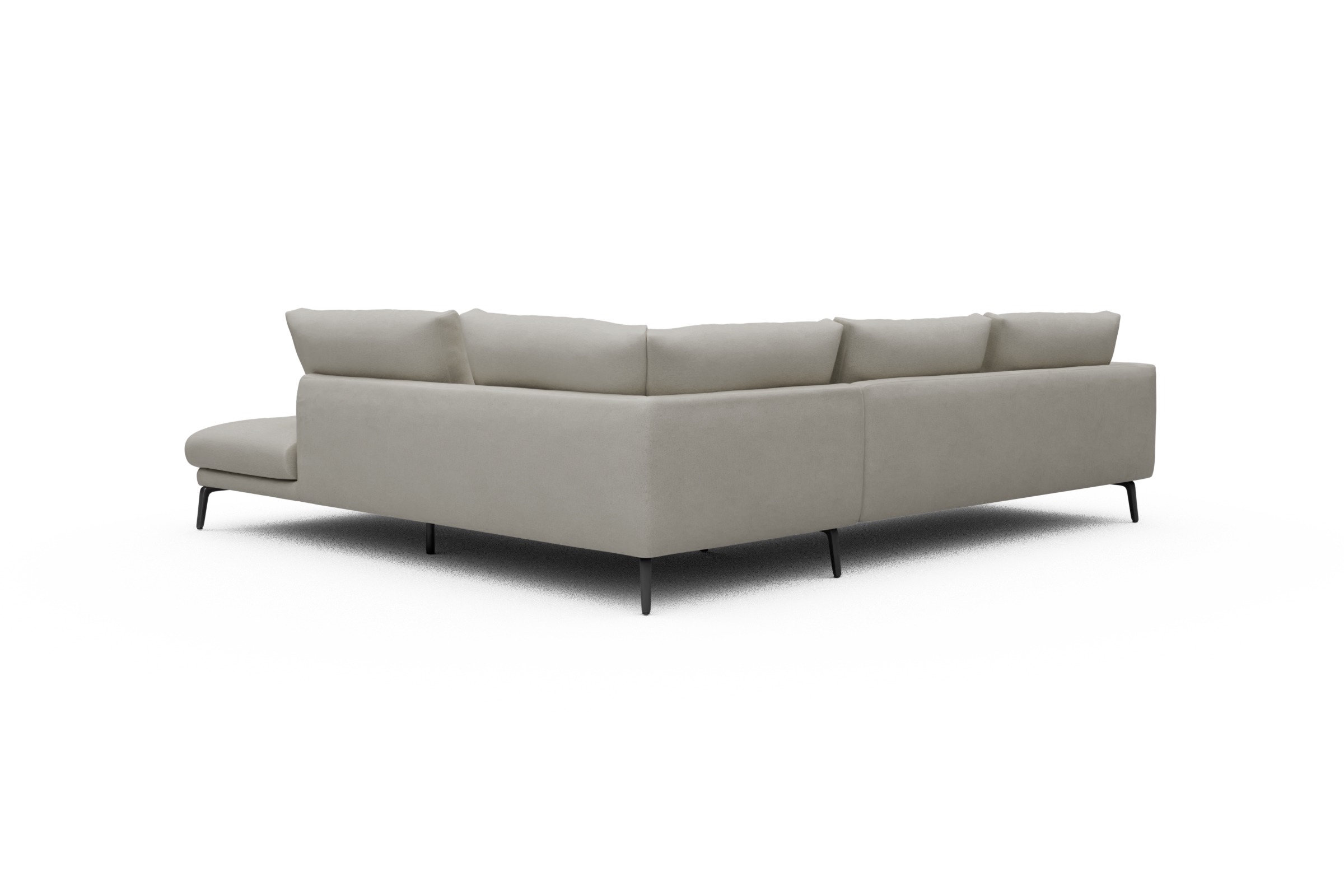 Ecksofa Karl Relax-Ecke rechts mit 2,5-Sitzer Denari-Clean-Beige
