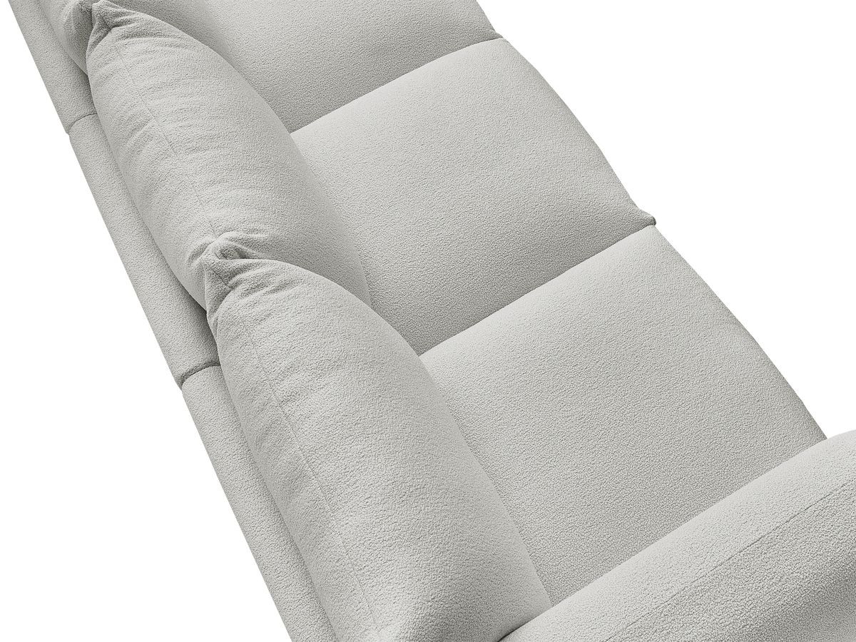 Bobochic Ernest Sofa 3-Sitzer 266 × 106 cm Bouclé-Stoff Hellgrau