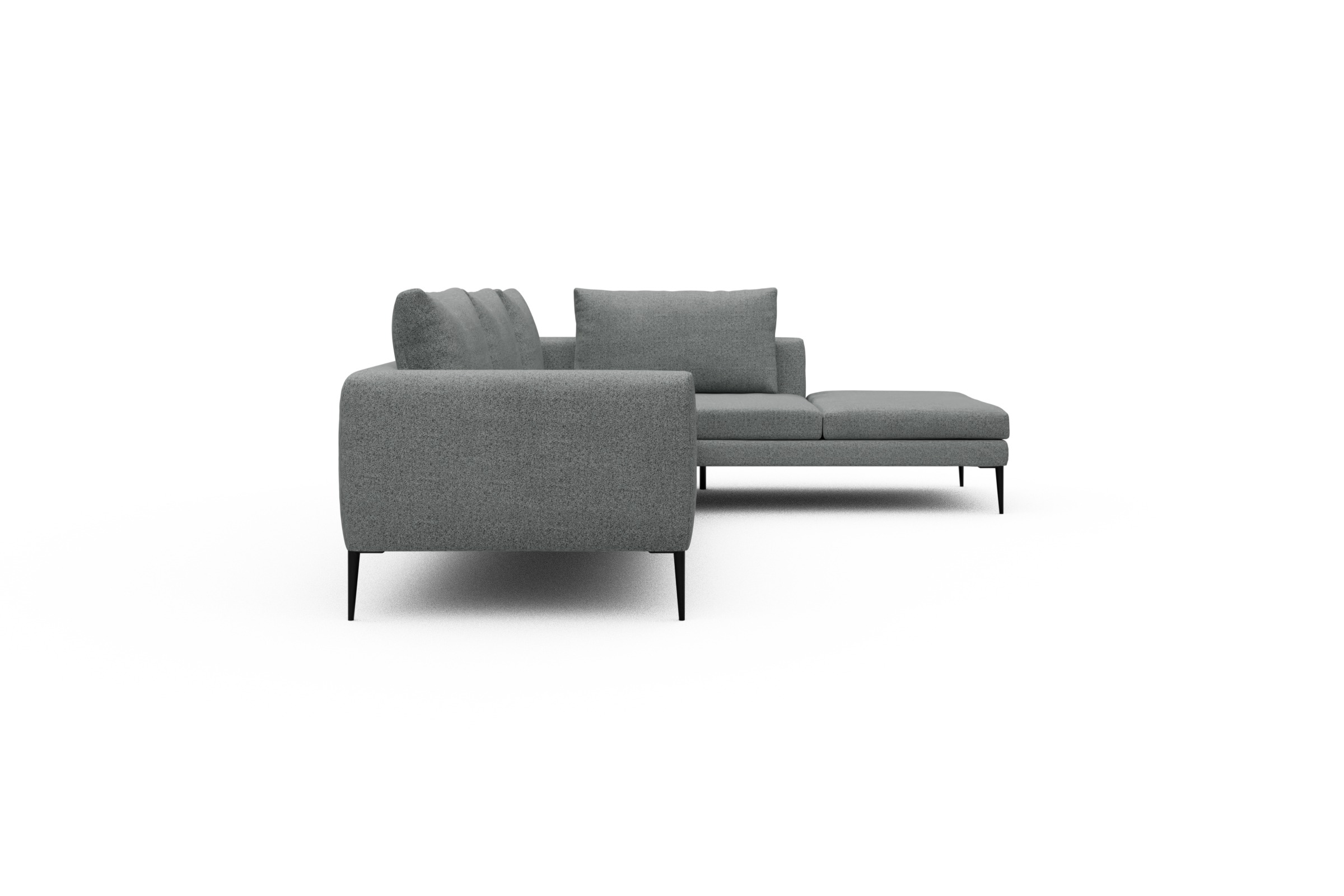 Ecksofa Paul Relax-Ecke links mit 3-Sitzer Aivi-Gravet-Grey