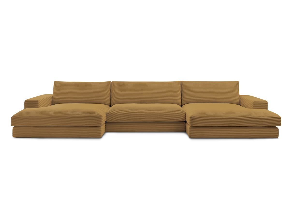 Bobochic Leonard Wohnlandschaft 404 × 159 cm Cordsamt Gelb