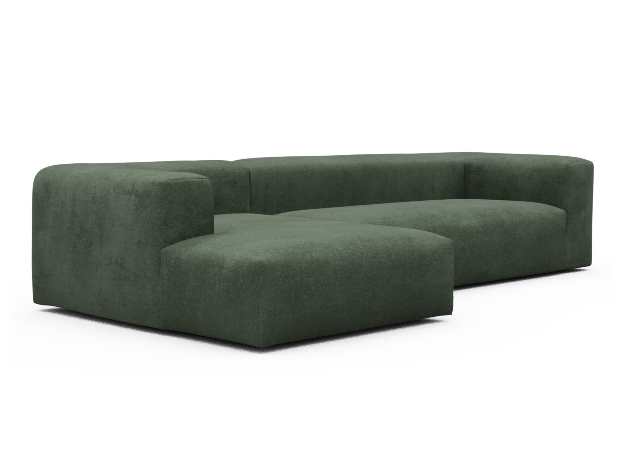 Skandi Home Ecksofa Fred Chaiselongue links mit 2,5-Sitzer Casone-Forest-Green moebelfaktor