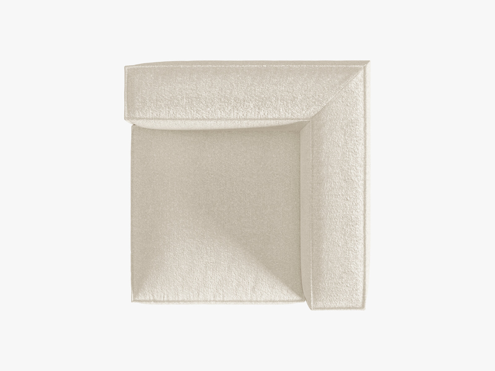 Micadoni Eckmodul Nuria 1-Sitzer Boucle Elfenbein