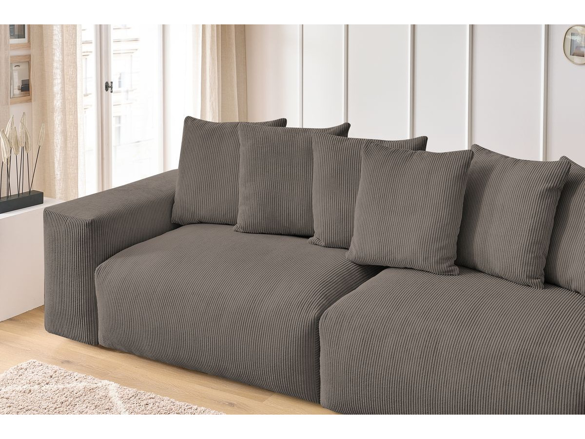 Bobochic Voltaire Sofa 4-Sitzer 320 × 124 cm Cordsamt Taupe