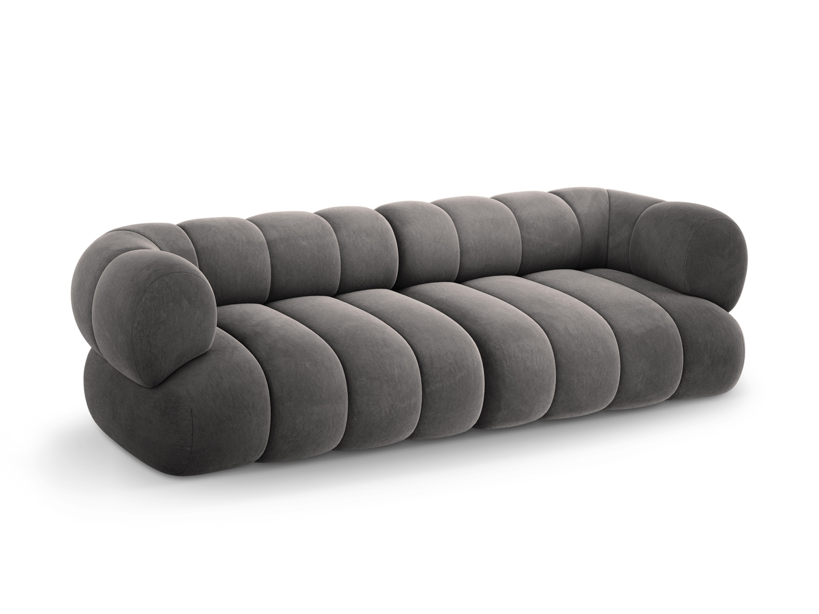 Cosmopolitan Design Sofa Koge 4-Sitzer Samt Vogue Grau