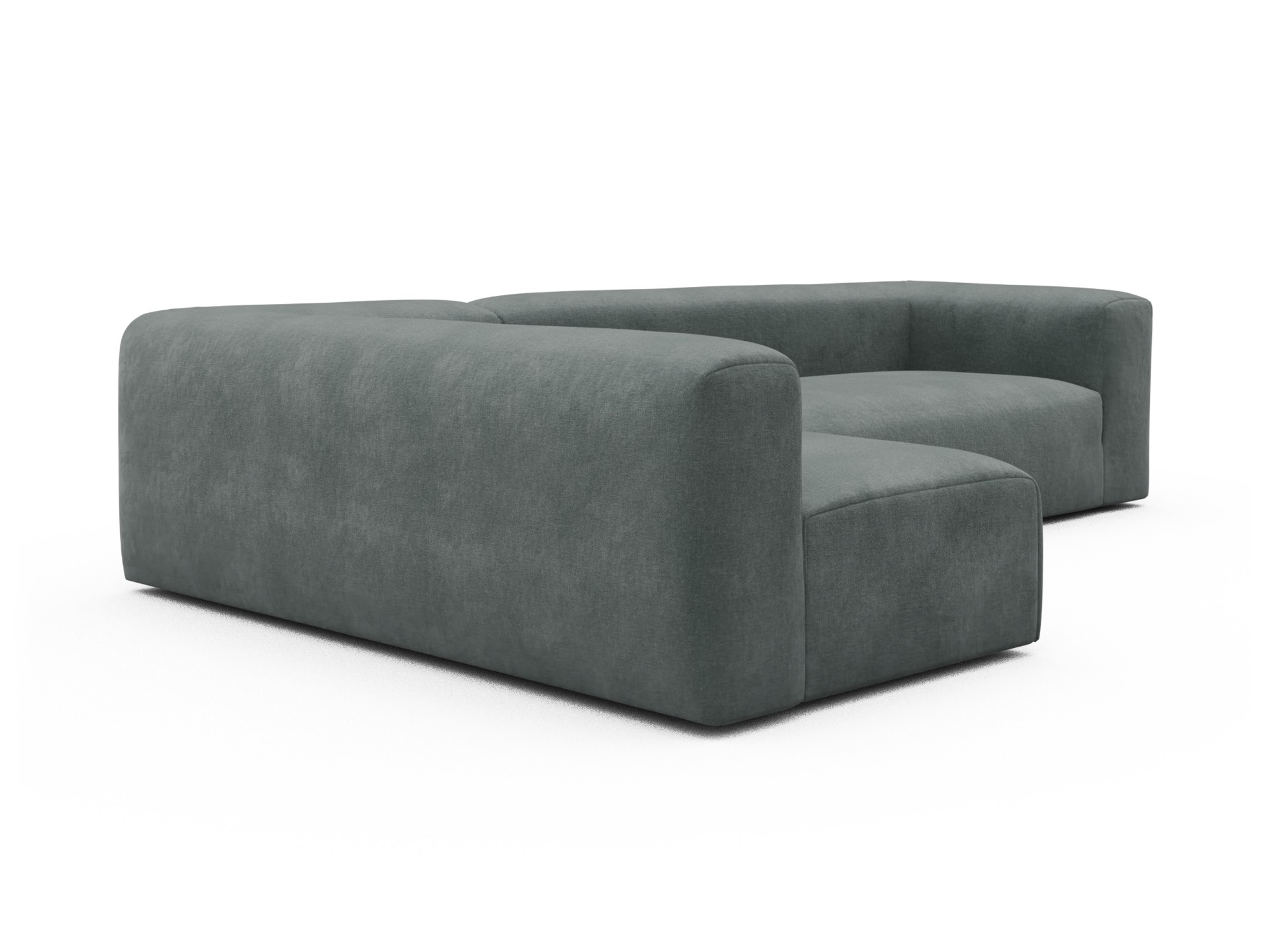 Skandi Home Ecksofa Fred 2x 2,5-Sitzer links offen Smooth-Silver-Grey moebelfaktor