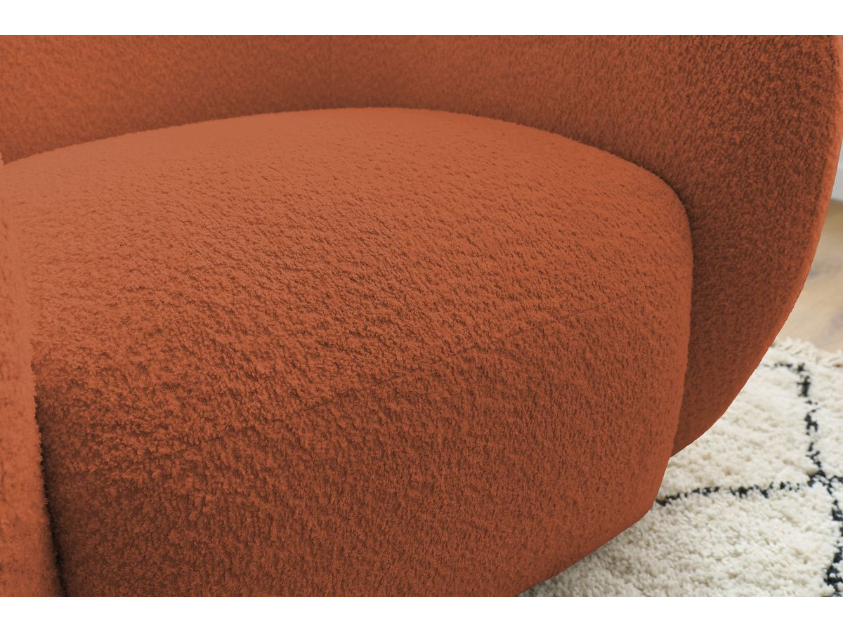 Bobochic Celine Sessel Bouclé-Stoff Orange