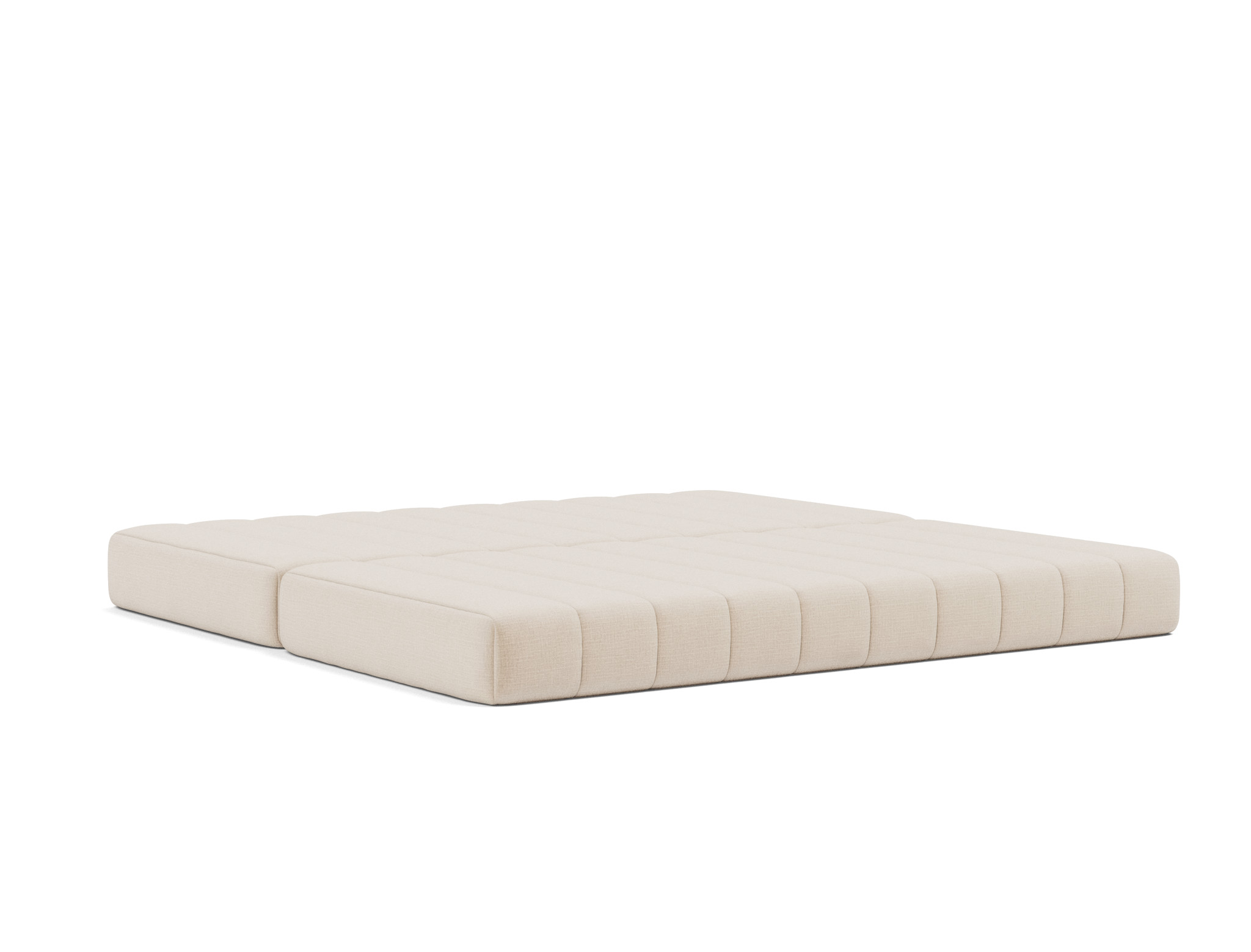 Schlafsofa CozyPad mit Armlehnen Chenille Esina 410-Almond-Beige