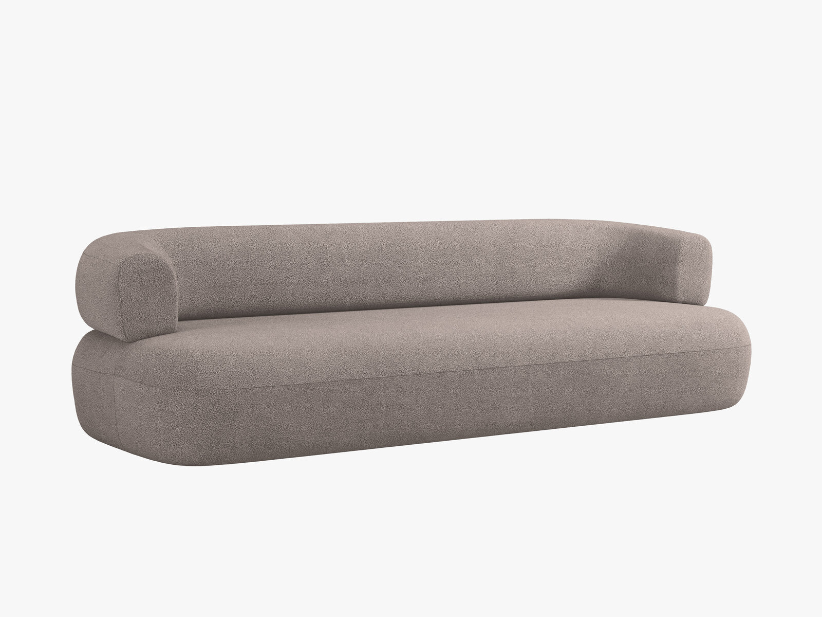 Micadoni Sofa Jenny 3-Sitzer Boucle Now or Never Hellbraun