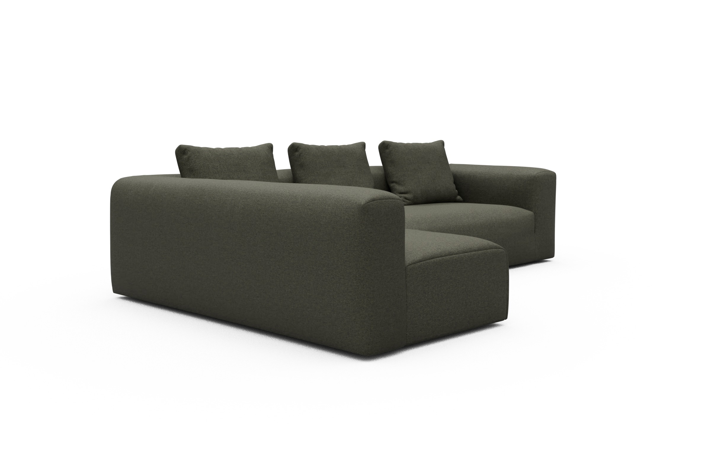 Ecksofa Fred 2x 2,5-Sitzer links offen Sama-Winter-Moss